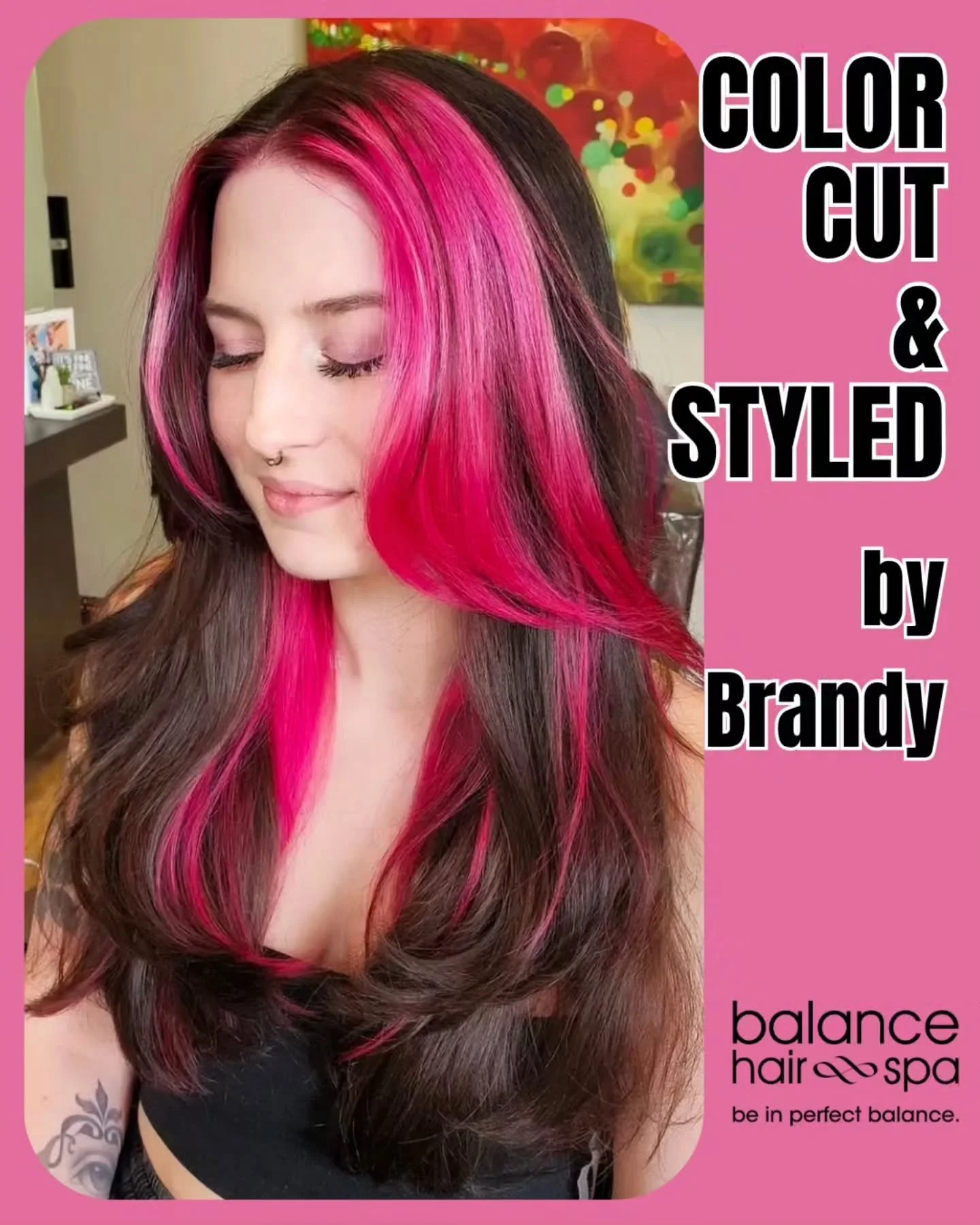 We're loving this color, cut, and style by our hair designer, Brandy. Let Brandy help you find the hair style and color that best fits your lifestyle.  Make an appointment at https://balancehairspa.com/appointment-request
&nbsp;@clubpilates_exton @ju