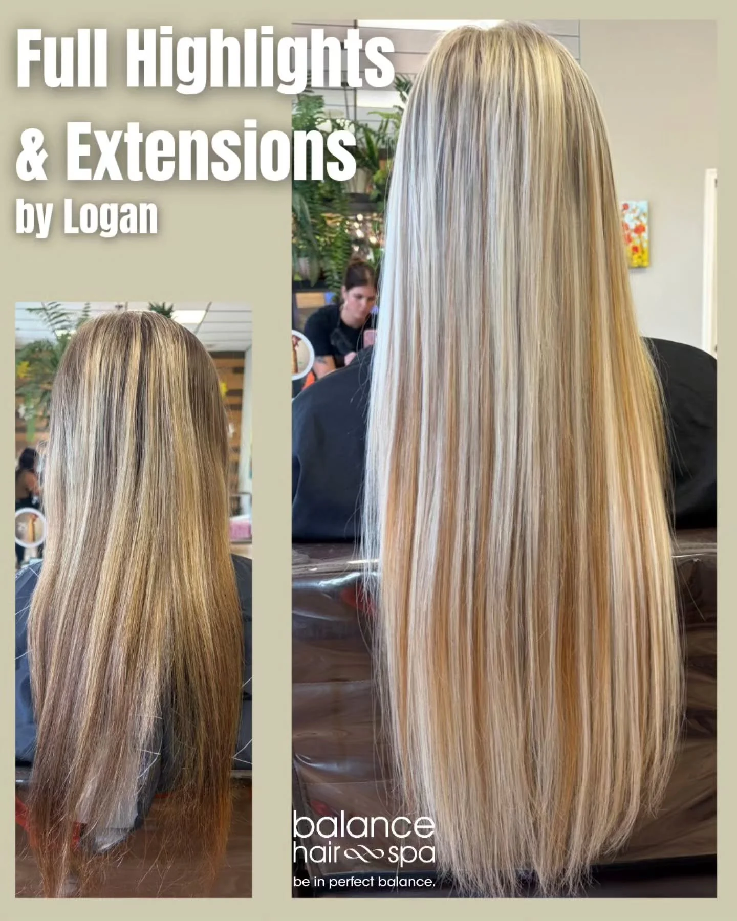 Our hair designer, Logan, helped this client update her look. Starting with a full highlight, then adding 18 inch hair extensions. What a transformation!!! Let Logan help you find the color, cut, and style that best fits your style. Make an appointme