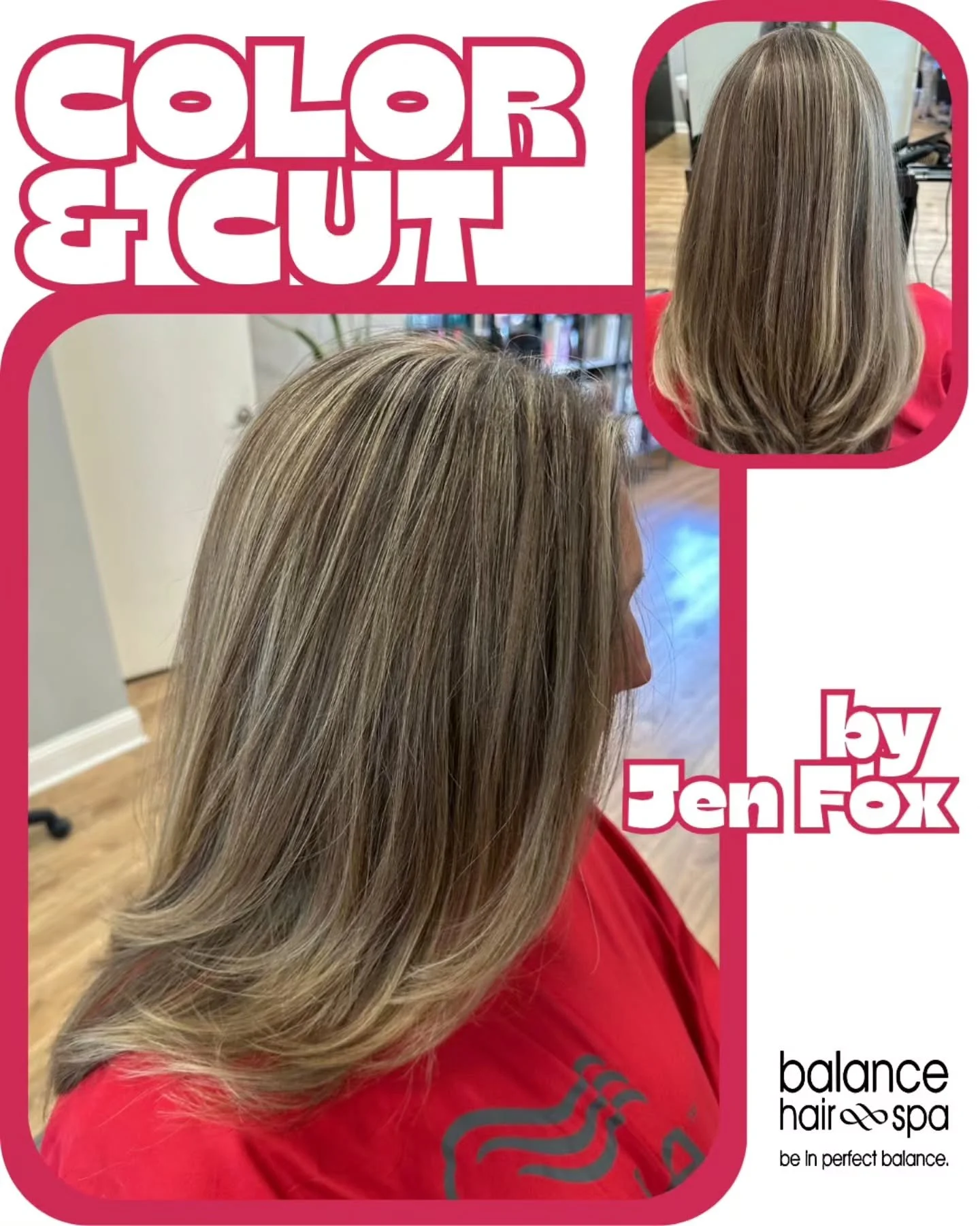 Check out this beautiful color and cut by our hair designer,  Jen Fox. Let Jen help you find the color and cut that best fits your style.  Make an appointment at
https://balancehairspa.com/appointment-request

&nbsp;@clubpilates_exton @juicepod_lionv