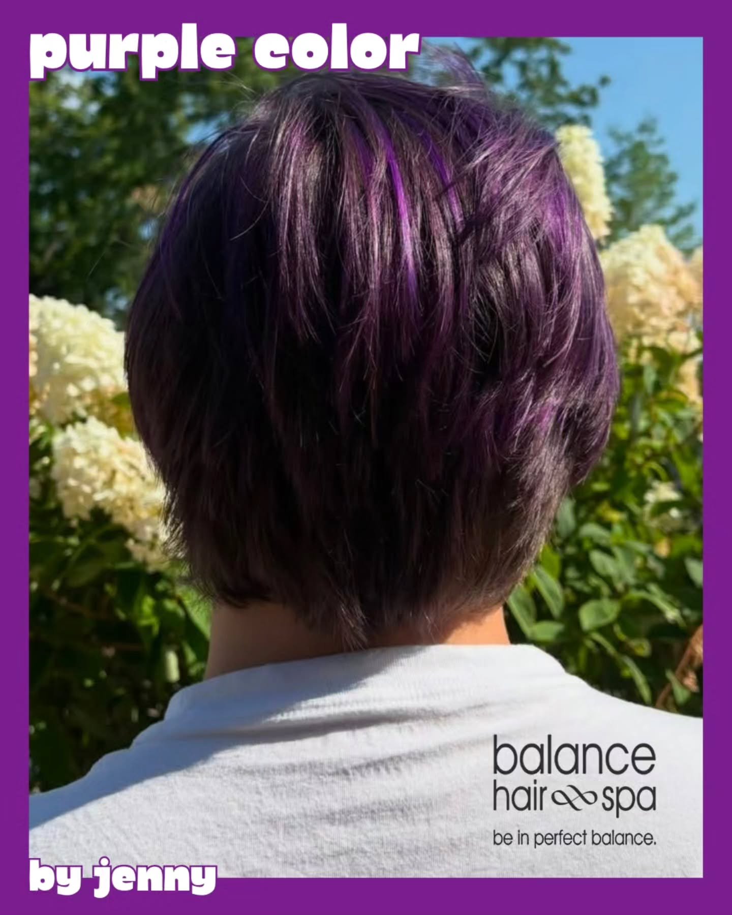 This guy started school with fun purple hair color by our hair designer, Jenny. Let her help you find the color that best fits your style.  Make an appointment at
https://balancehairspa.com/appointment-request

&nbsp;@clubpilates_exton @juicepod_lion
