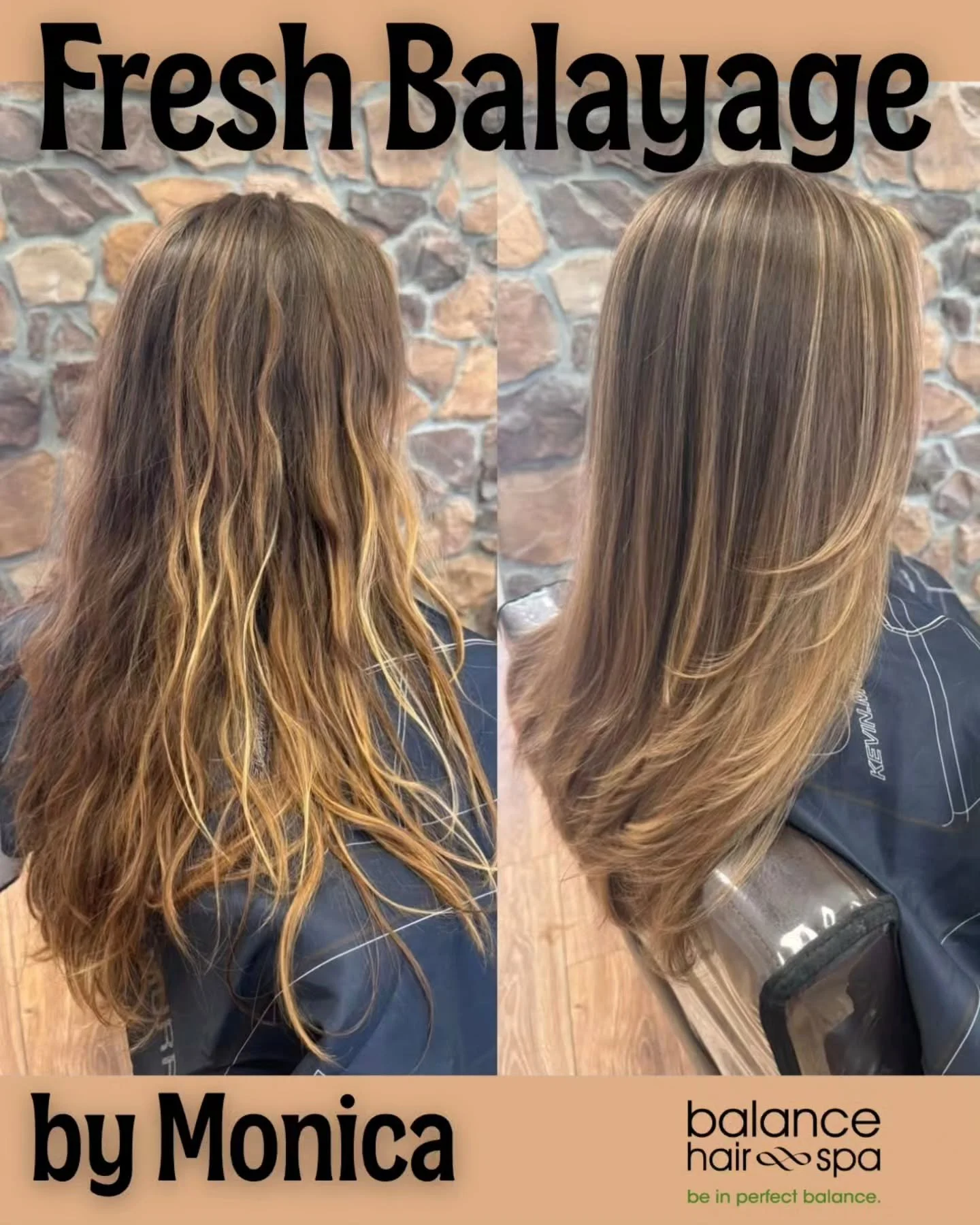 Check out this fresh balayage by our designer,  Monica. She finished with a nice blowout accenting the softness of the balayage highlights.  Let Monica help you get the color that looks best for your lifestyle.  Make an appointment at https://balance
