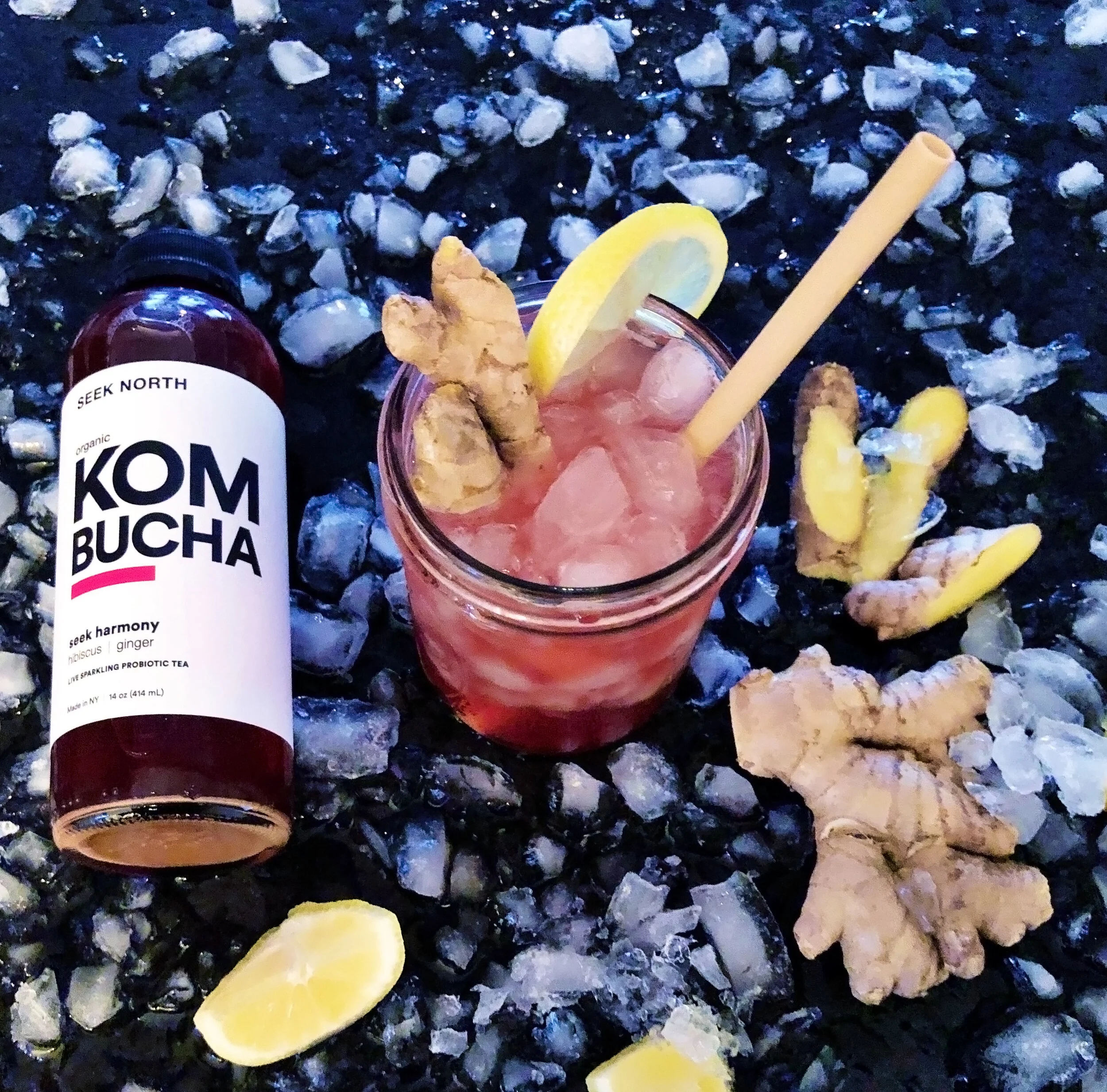 The Edwards' Hibiscus Ginger Sour (Booch Mocktail)