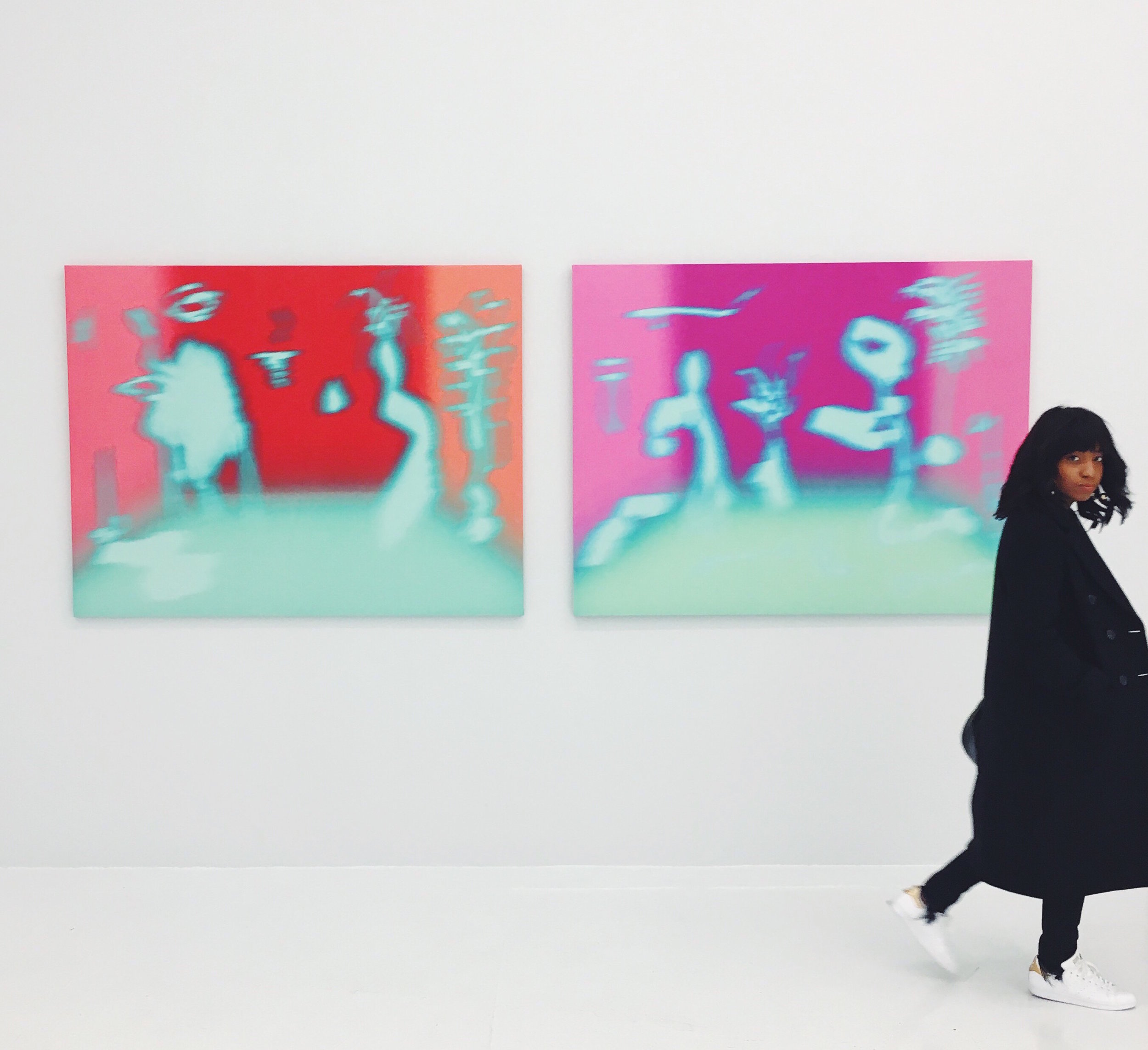 Ry David Bradley, “Plato & Chill 1 & 2”, 2017, dye transfer on synthetic suede, 3D glasses, 48 x 62 inches, 122 x 157.5 cm