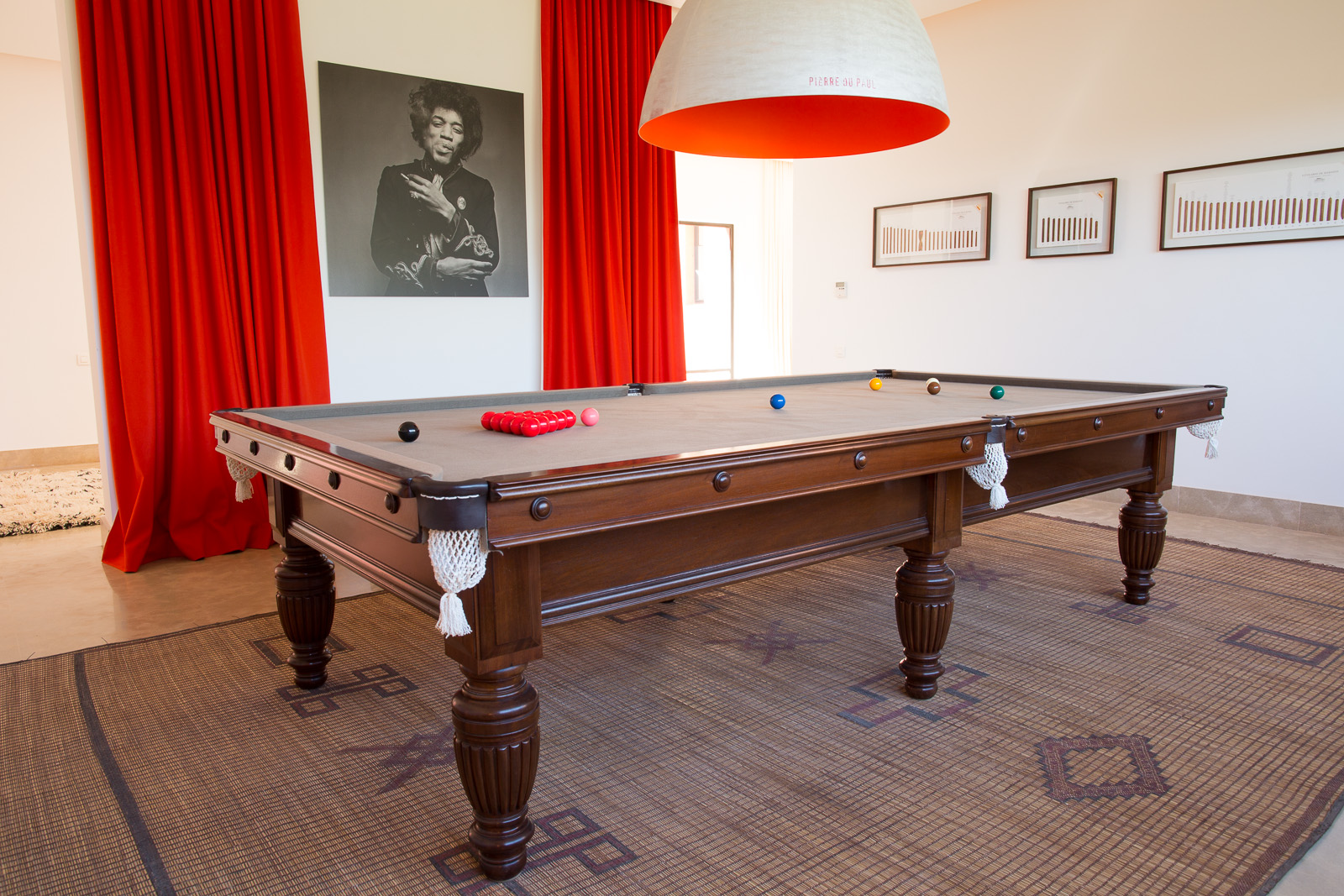 Billiard room - with 3/4 size English table