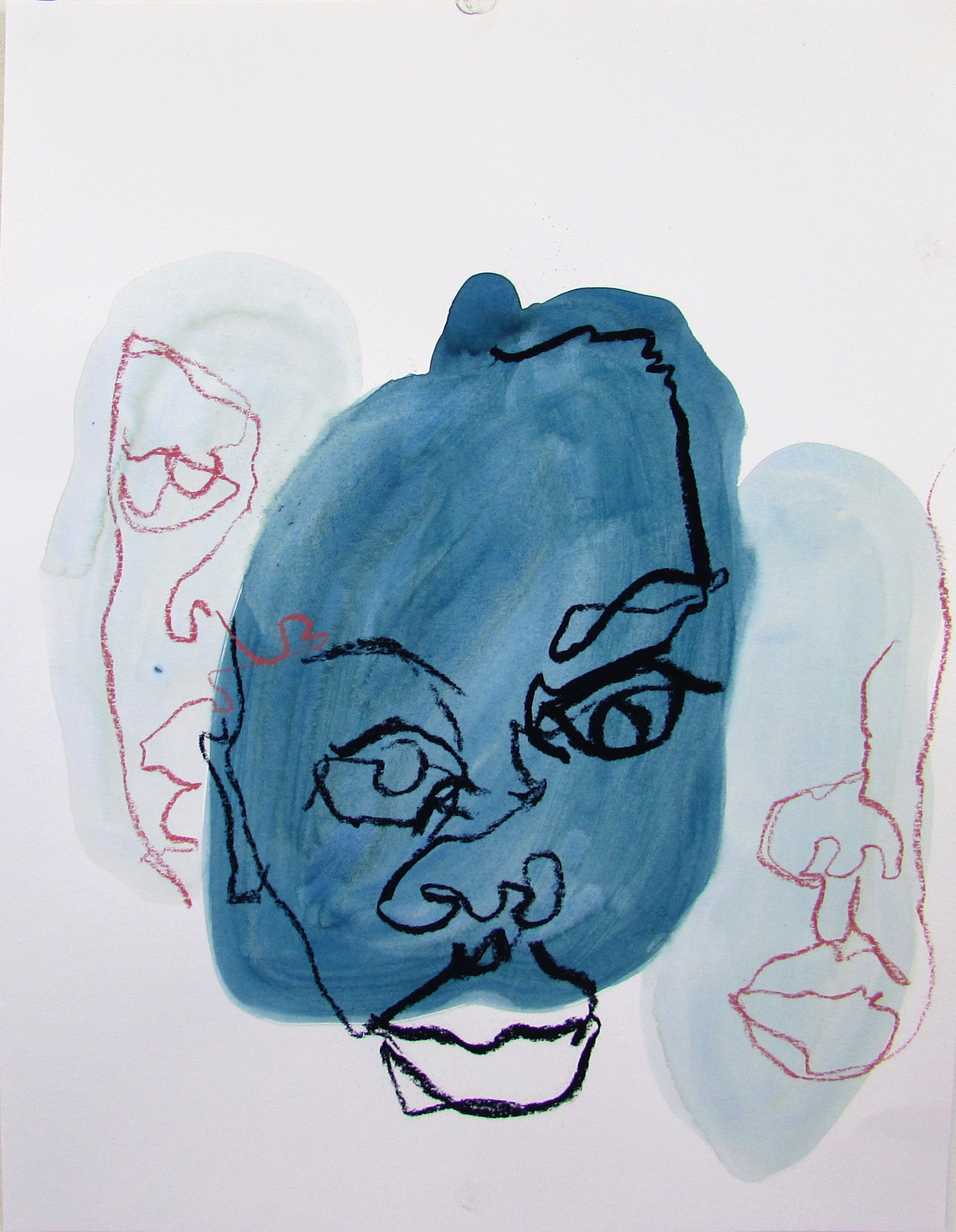 Gouache and soft pastel