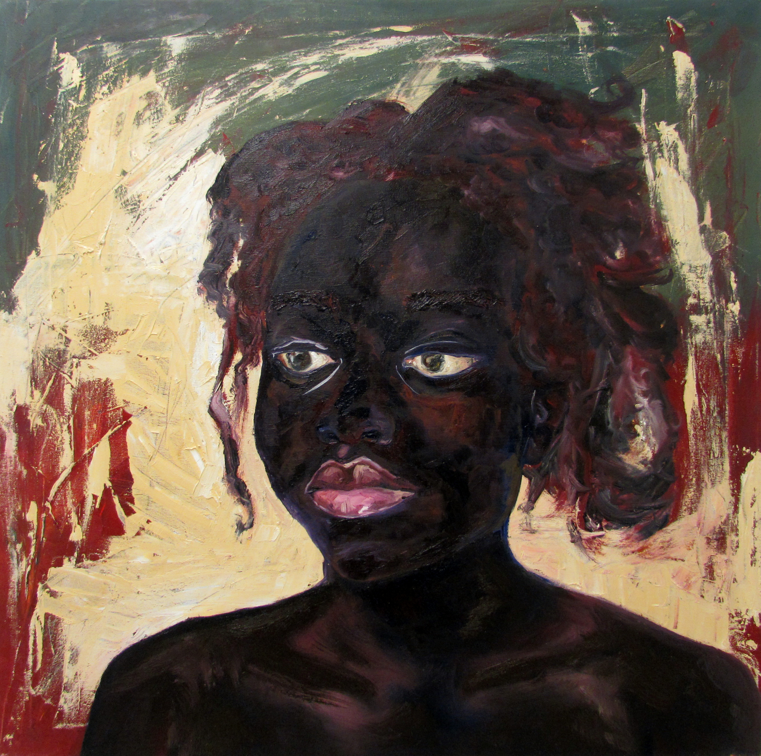 A Little Darker - Self Portrait | oil on canvas | 40 x 40 inches | 2014