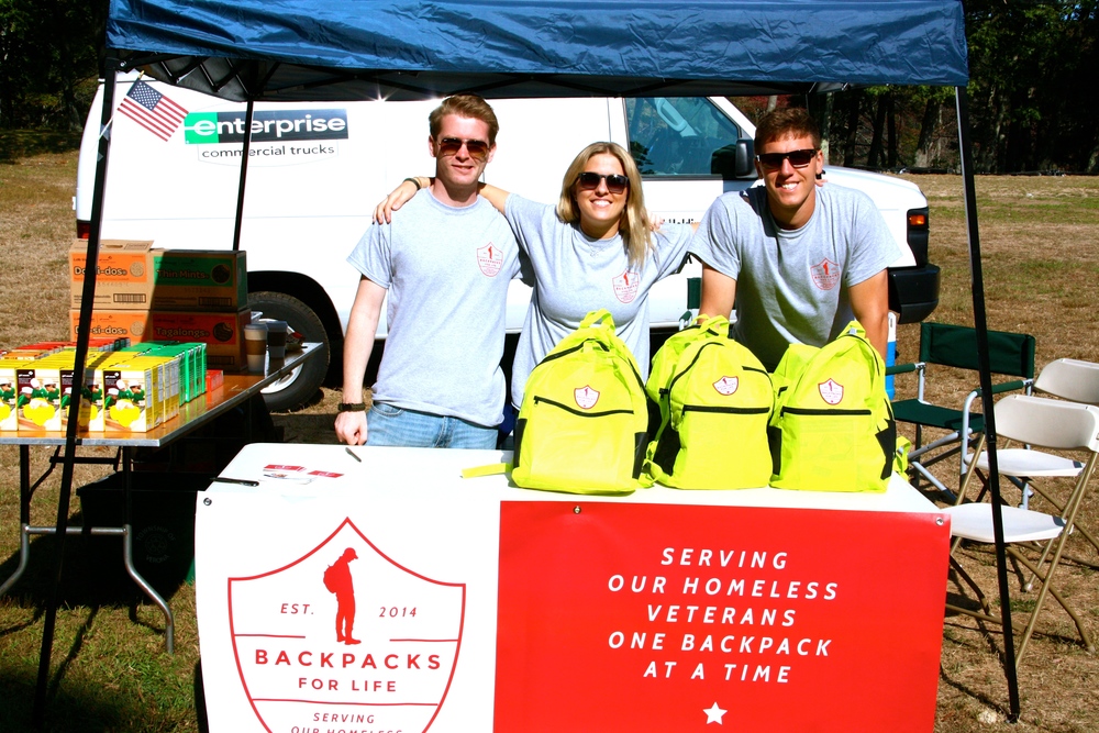 Founder Brett D'Alessandro and Co-Founders Alexa Modero and Kevin Clarke at Stand Down Weekend in Rhode Island.