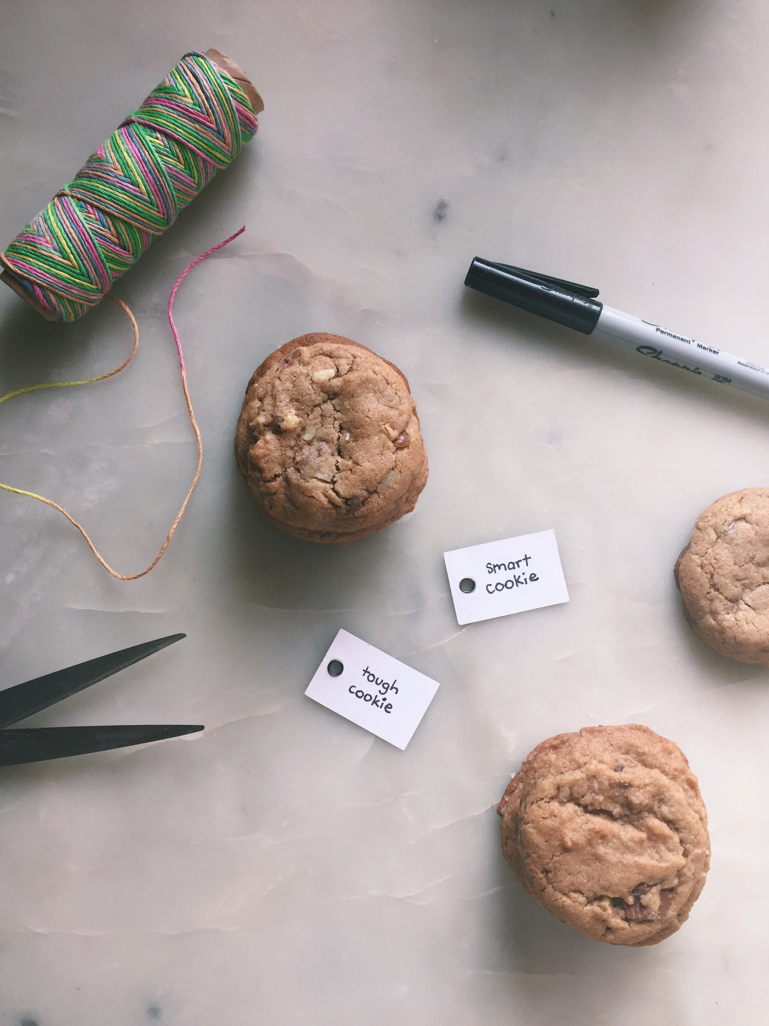 Elevate dessert presentation by offering up a label that matches your guests' personalities. All you need are labels, a sharpie and a little twine.