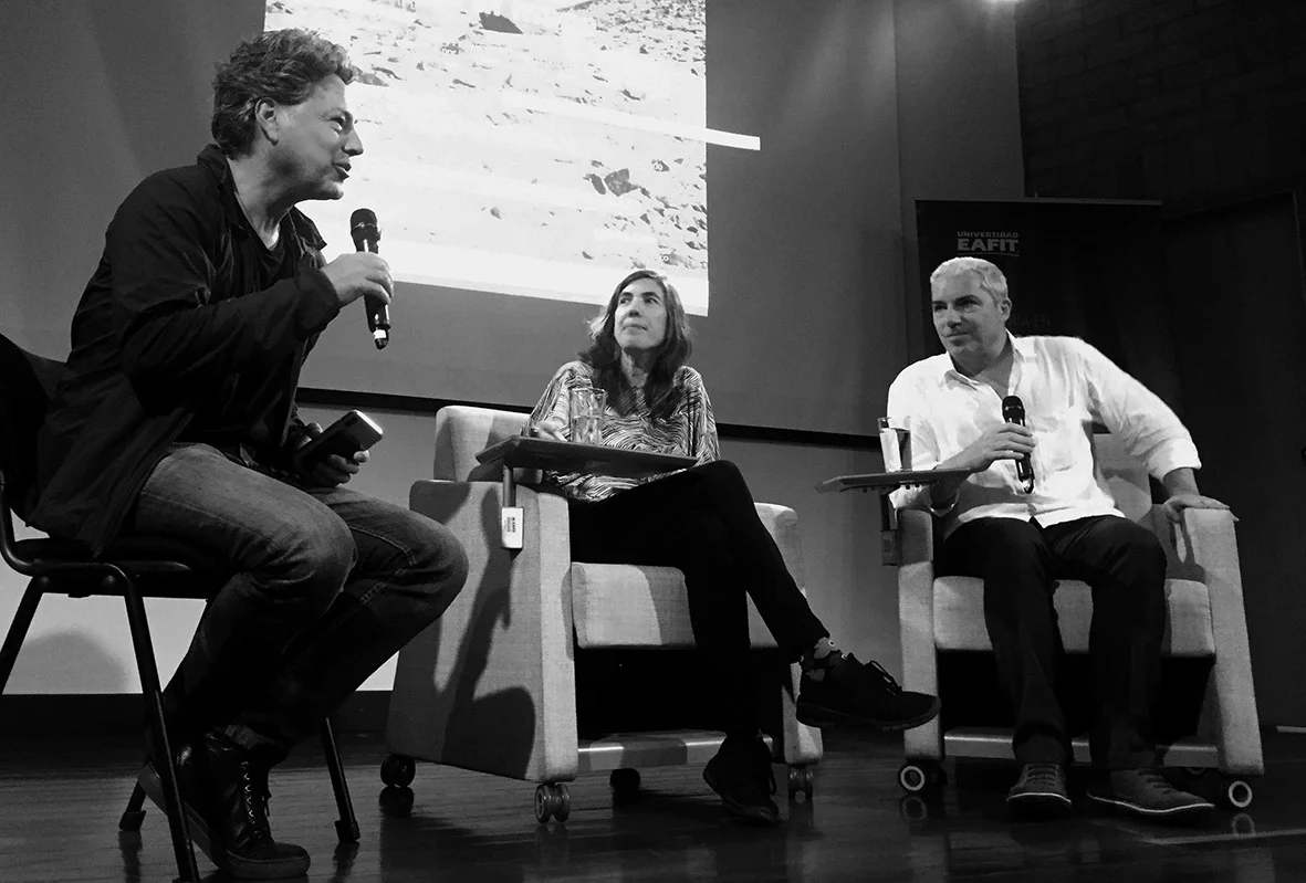 Sandra and Jean Pierre in conversation with Alejandro Echeverri