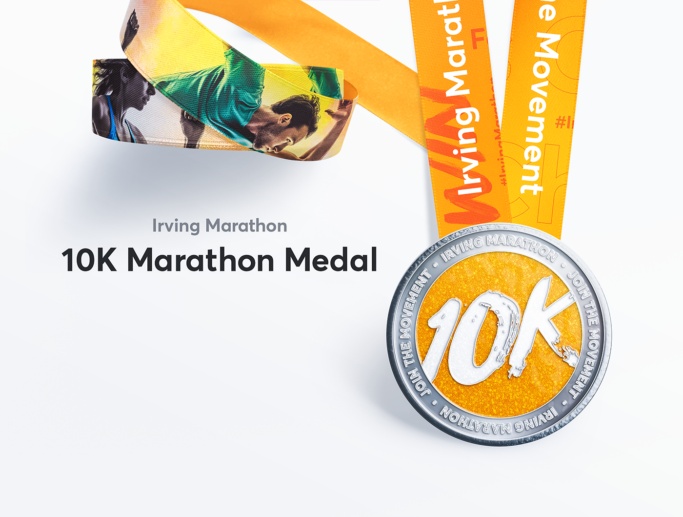 Marathon oro y rojo a medida caridad virtual Running Correr Caminar Swim ciclo medalla 