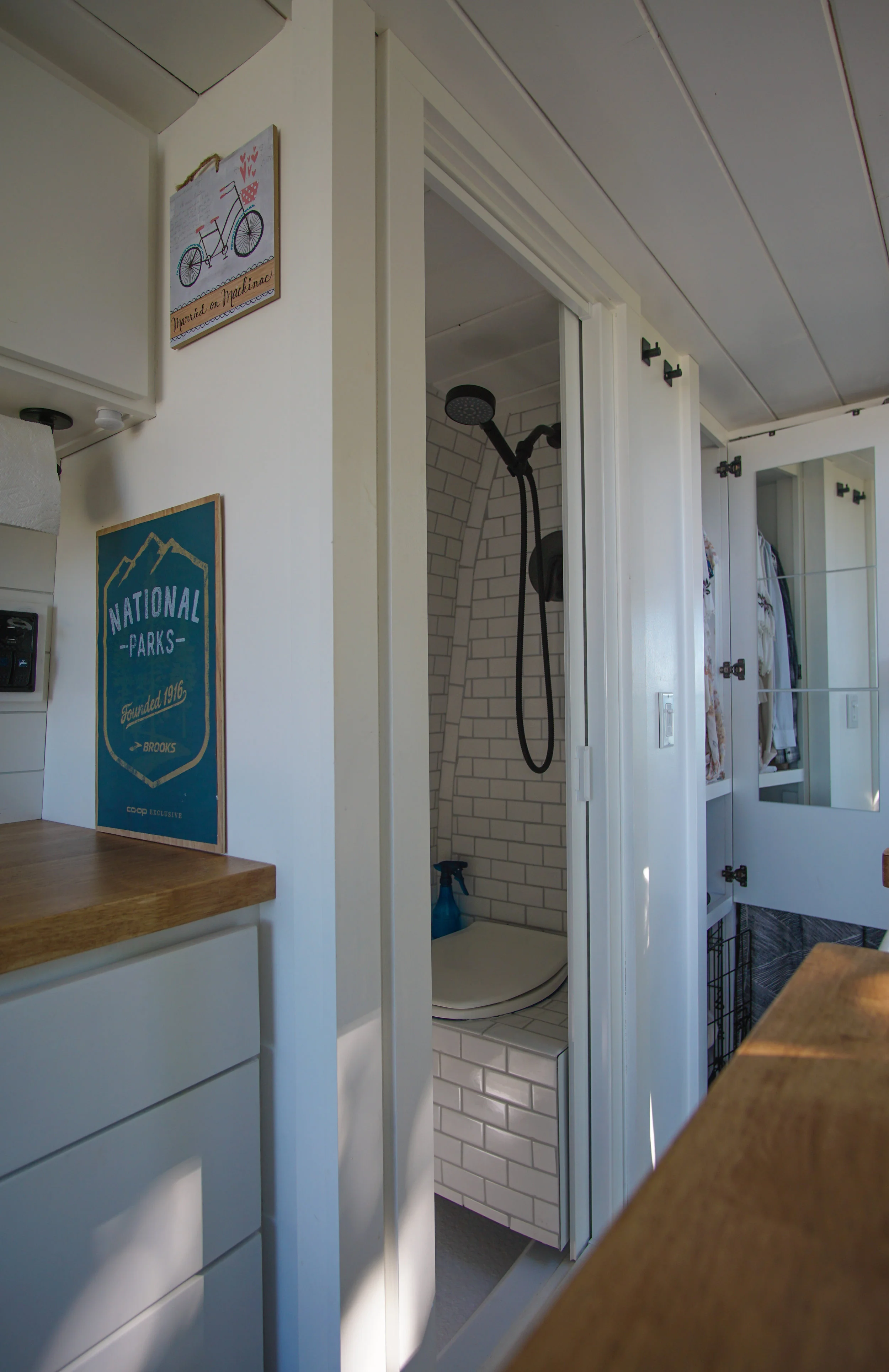 VAN CONVERSION BATHROOM DETAILS — Sara & Alex James 40 Hours of Freedom