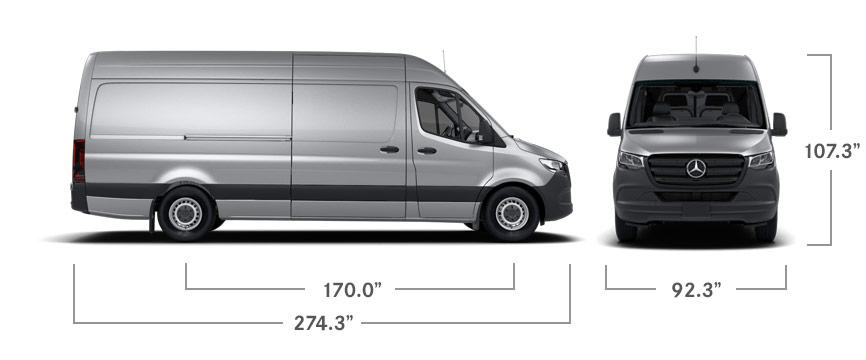 promaster van lengths