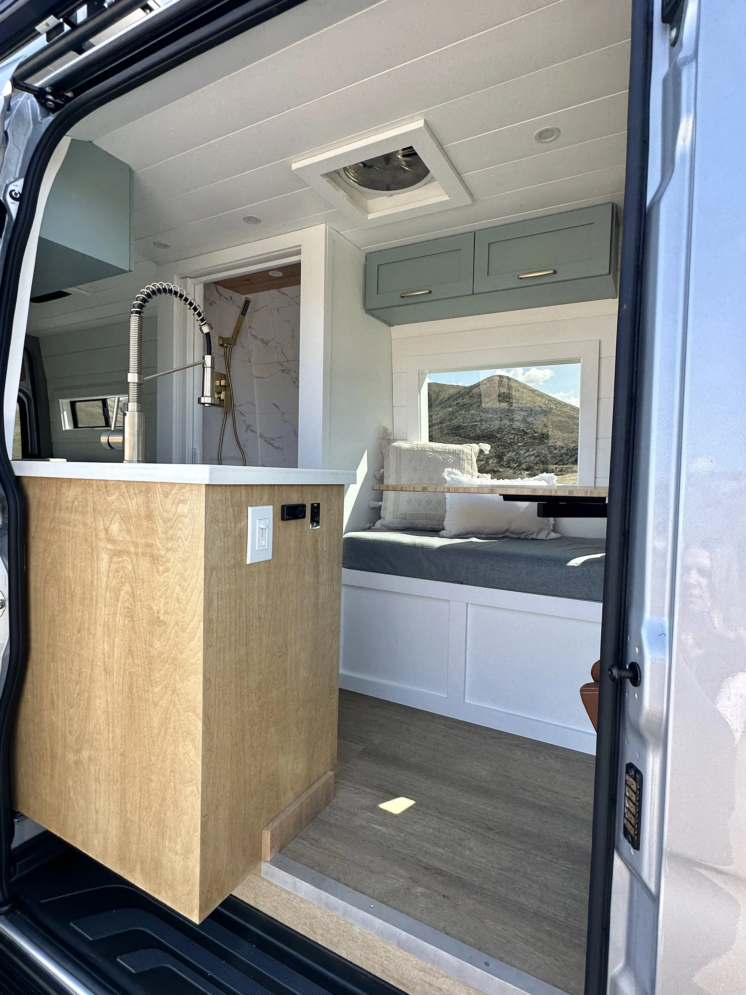  New Layout! VAN TOUR | Bungalow Layout w/ platform bed, wet bath and front seating area