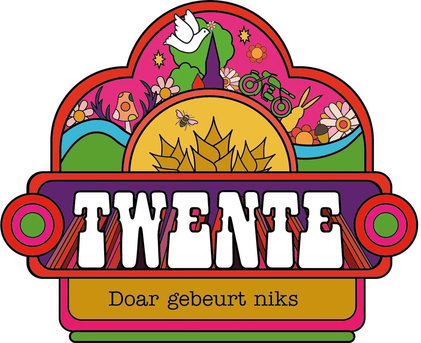 Wat zullen we hier es mee gaan doen? Sticker? Magneet? Want in Twente gebeurt niks 😜 
#designtje
#visittwente 
#nieuw