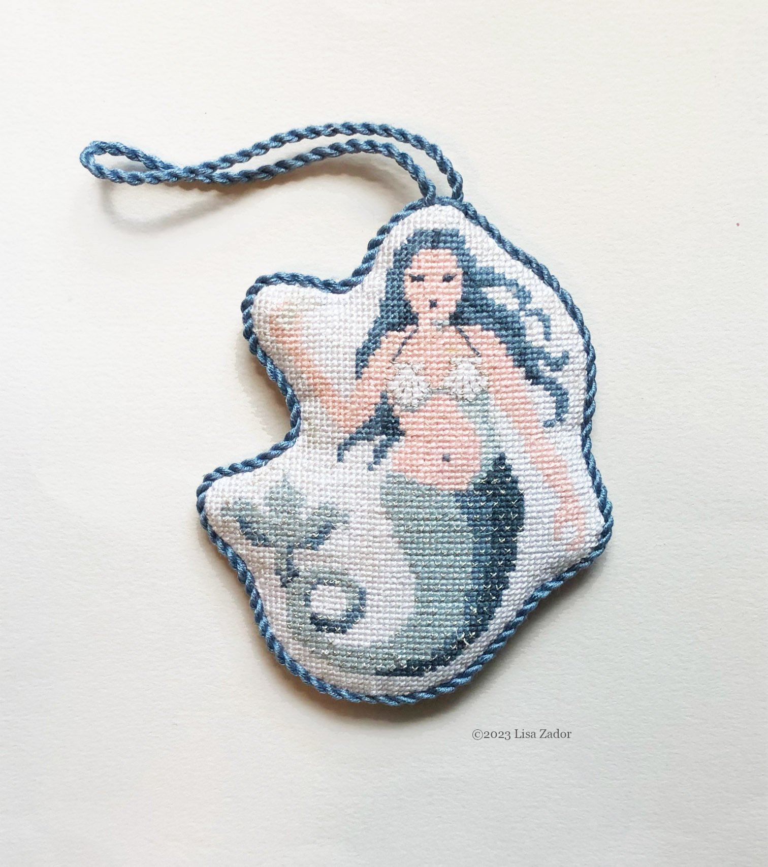 Mermaid Cross-stitch Ornament