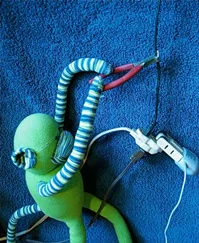They’ve asked Spruce to install the indoor plumbing, because he’s so handy! He already did the wiring for the cabin, but they keep blowing fuses... Maybe we don’t need this wire...