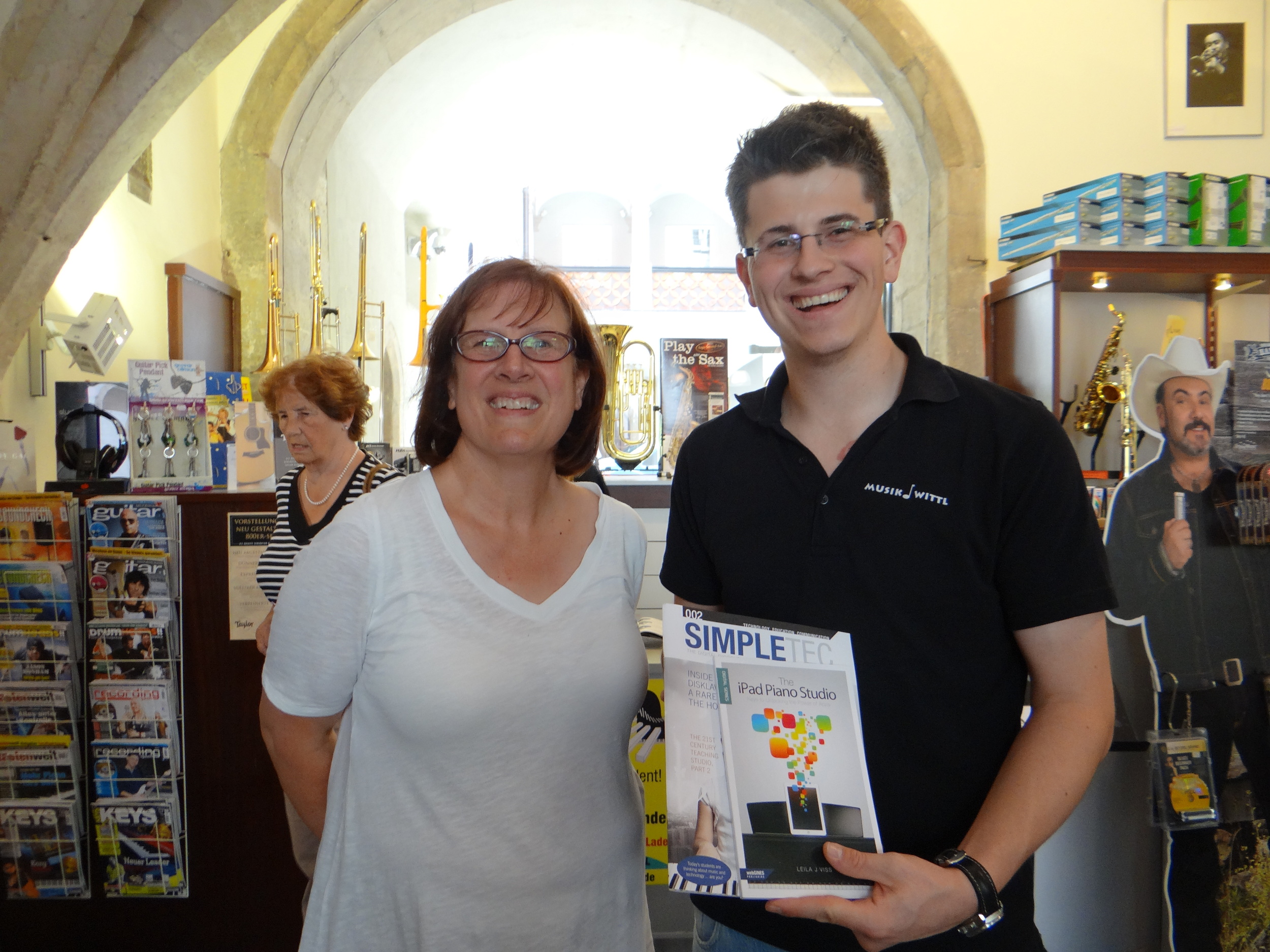 With Sebastian Wittl at Musik Wittl in Regensburg