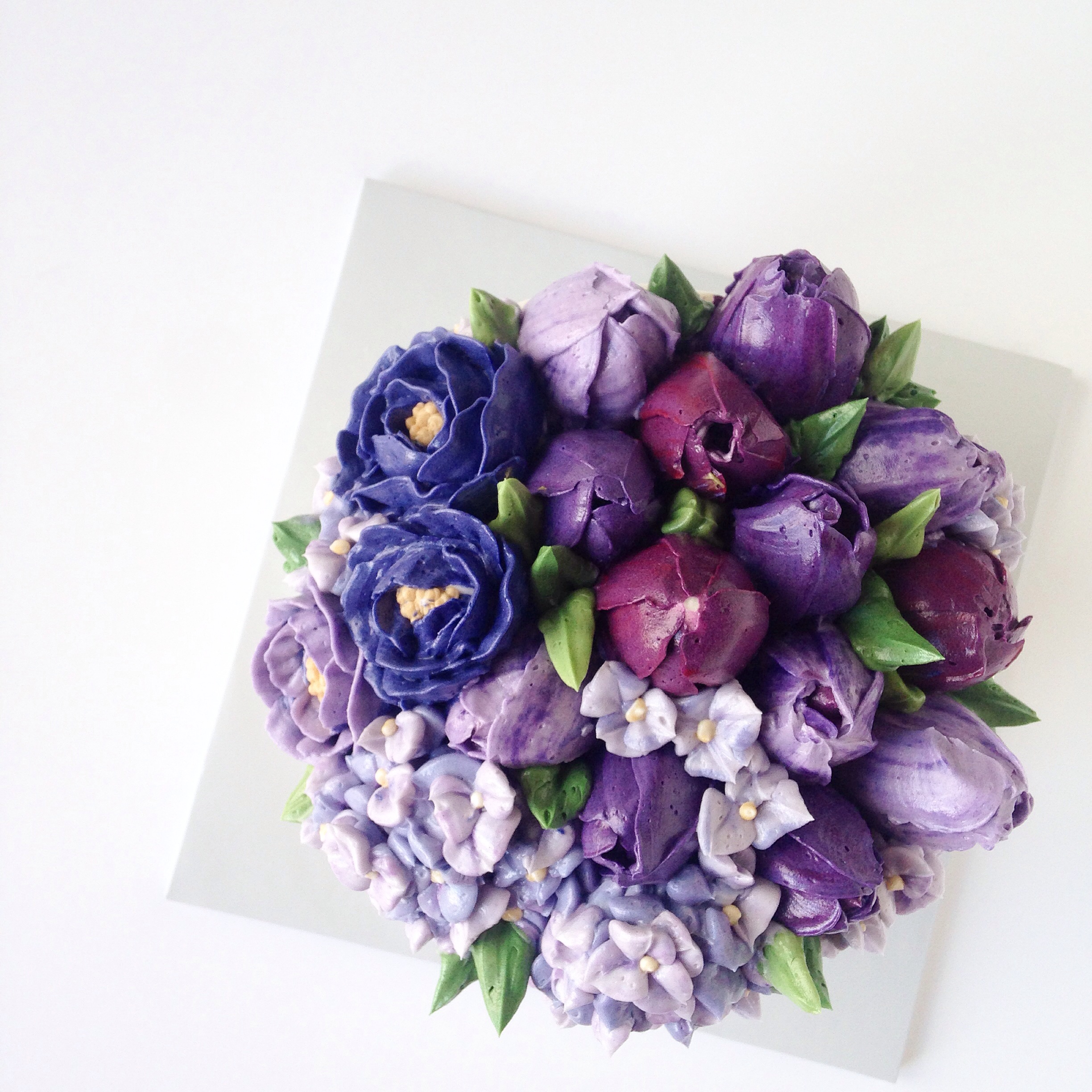 Purple Flower Cute Cake – Blissful Moon Bakery