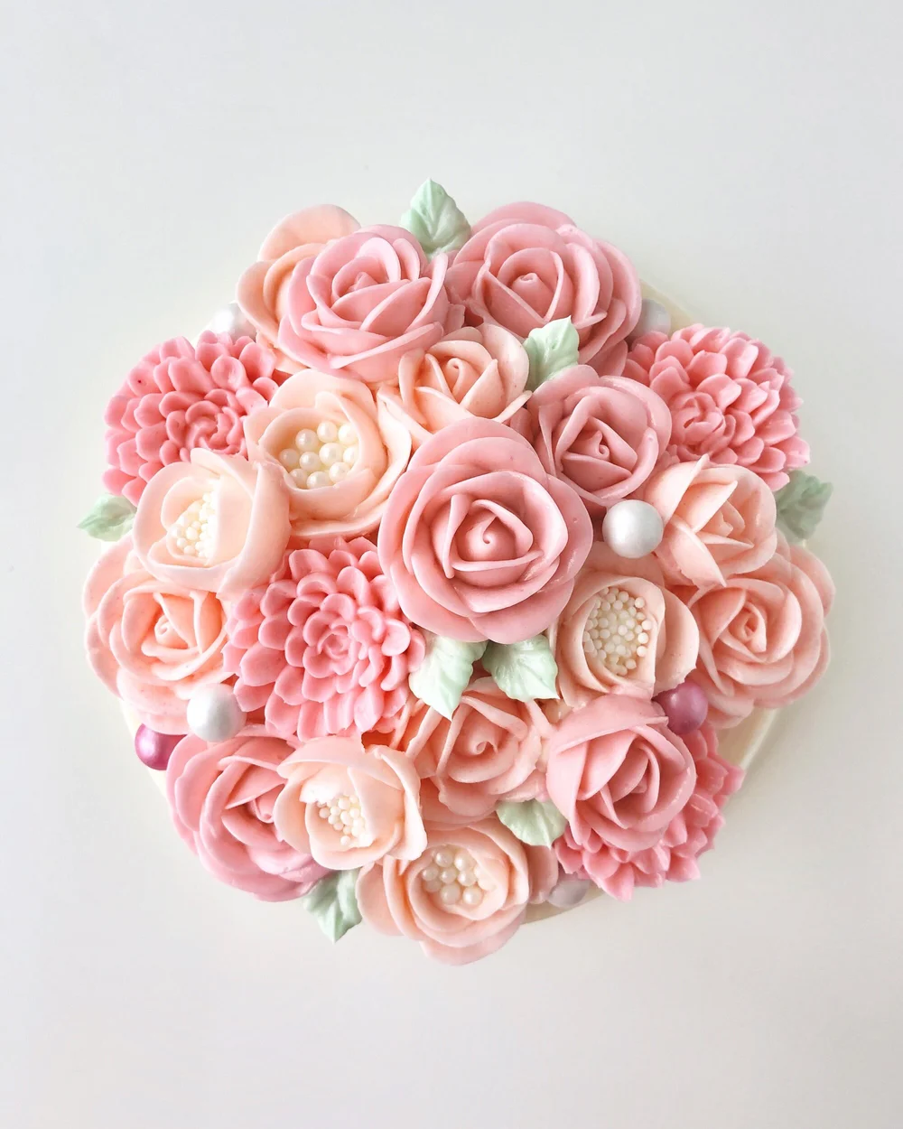 Pretty In Pink Buttercream Flower Cake — Eat Cake Be Merry