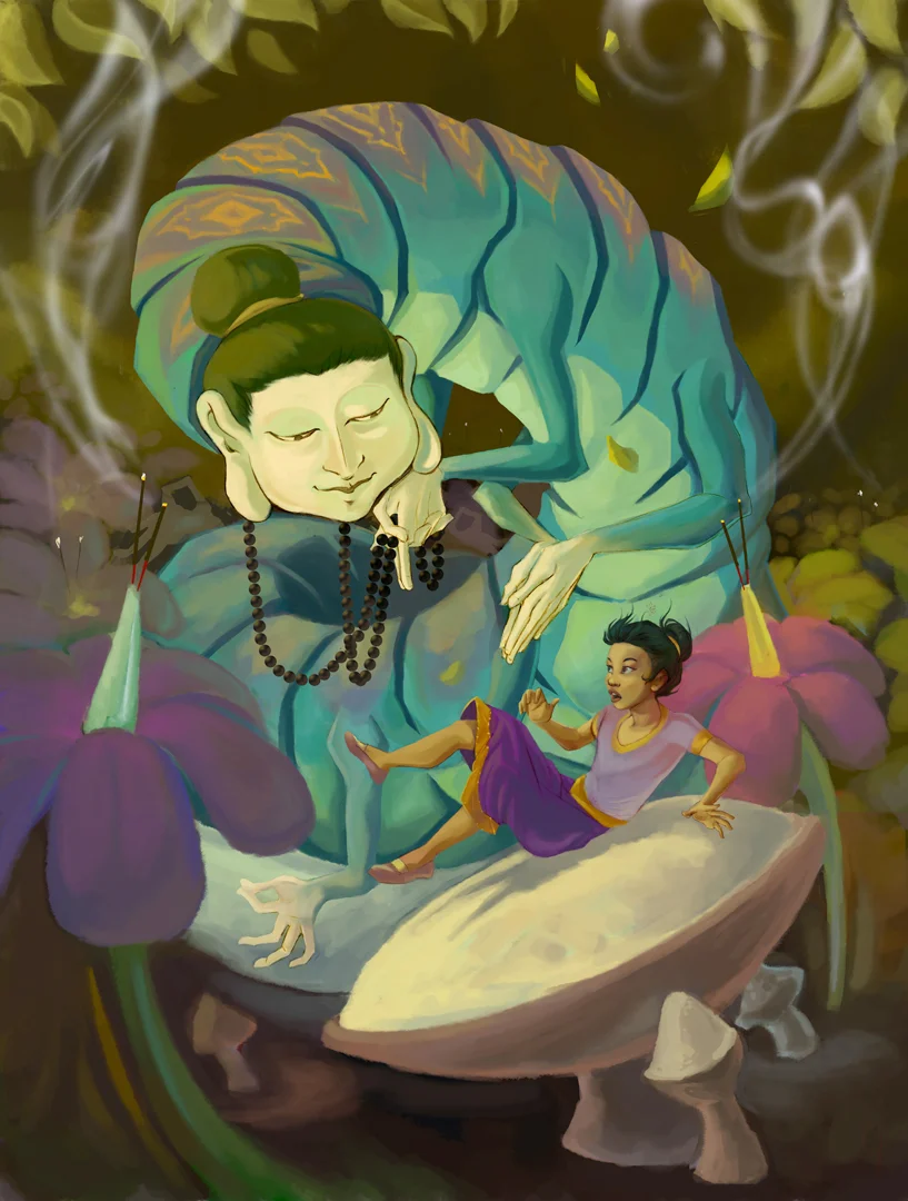 Alice and the Caterpillar