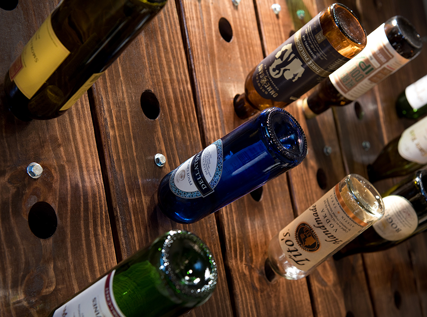   Custom, built-in wine rack.  