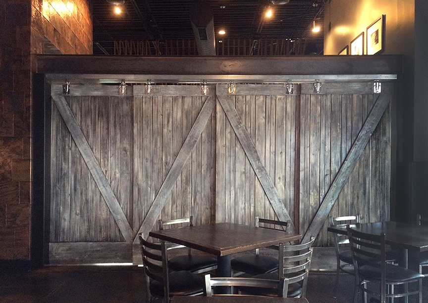  The Butcher &amp; Bottle 4 custom barn doors. 