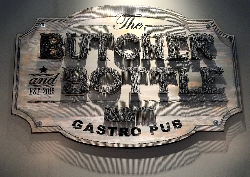  The Butcher &amp; Bottle interior signage. 