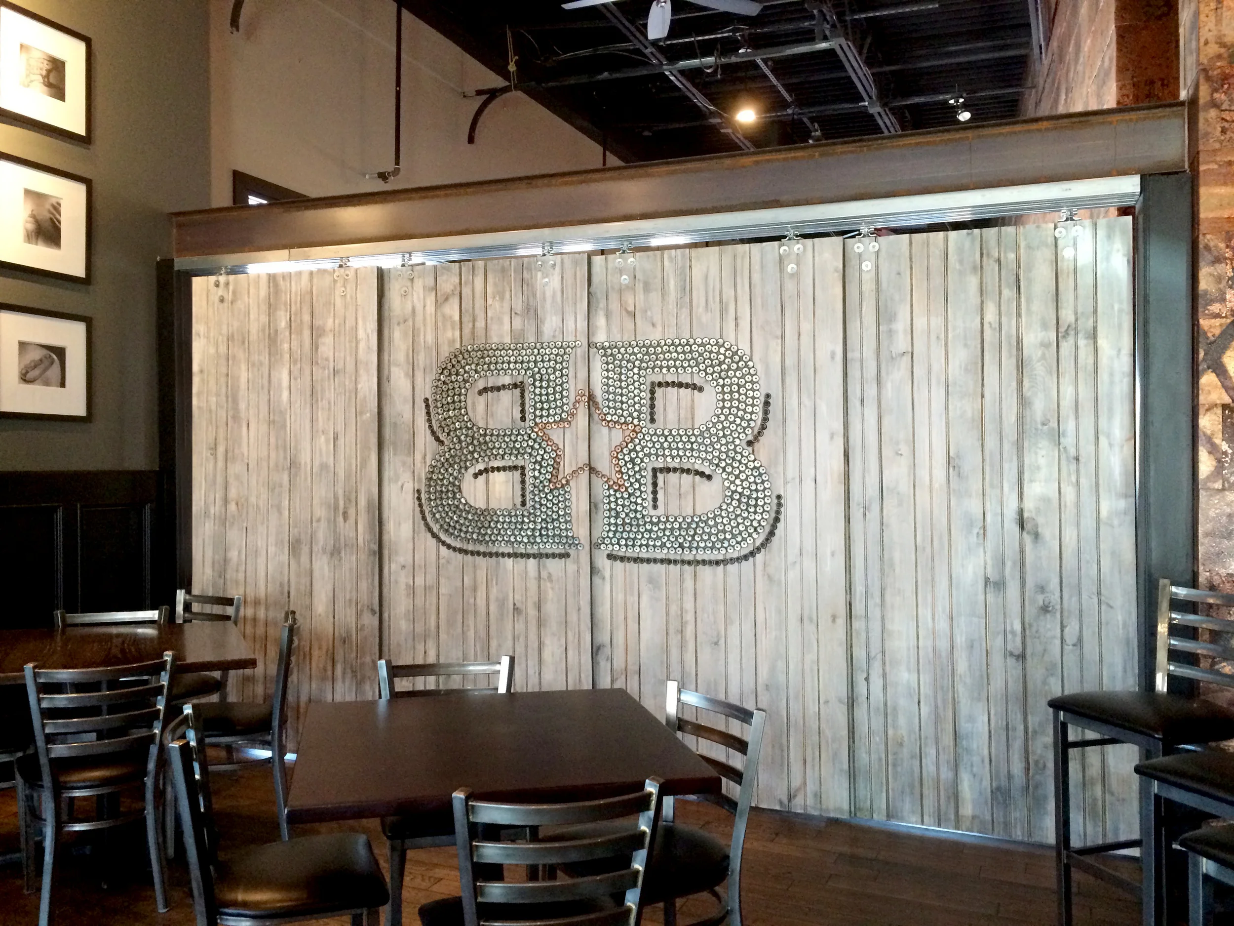 Butcher & Bottle icon made of bottle caps.