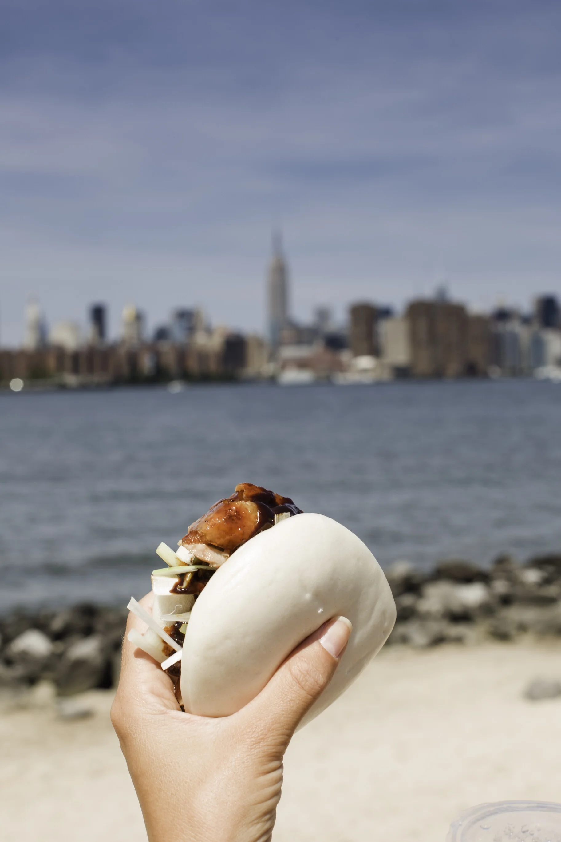Duck C Bao Asian bun (and lychee bubble tea: yum!) 