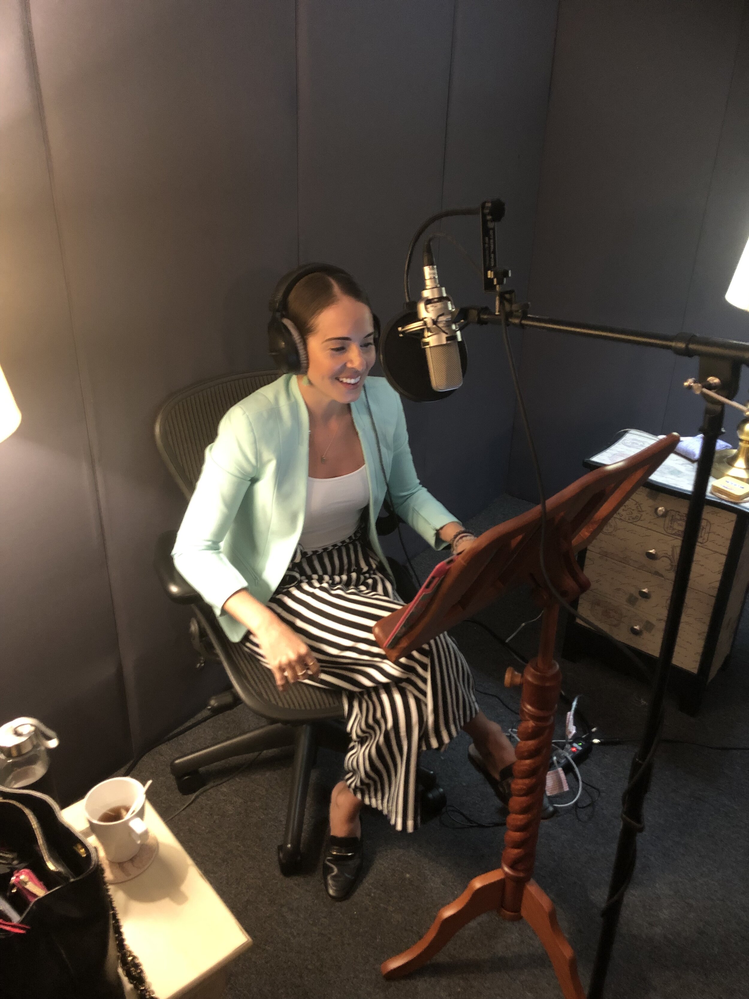 Recording audiobook by "The Stubborn Archivist" by Highbridge Publishers in LA