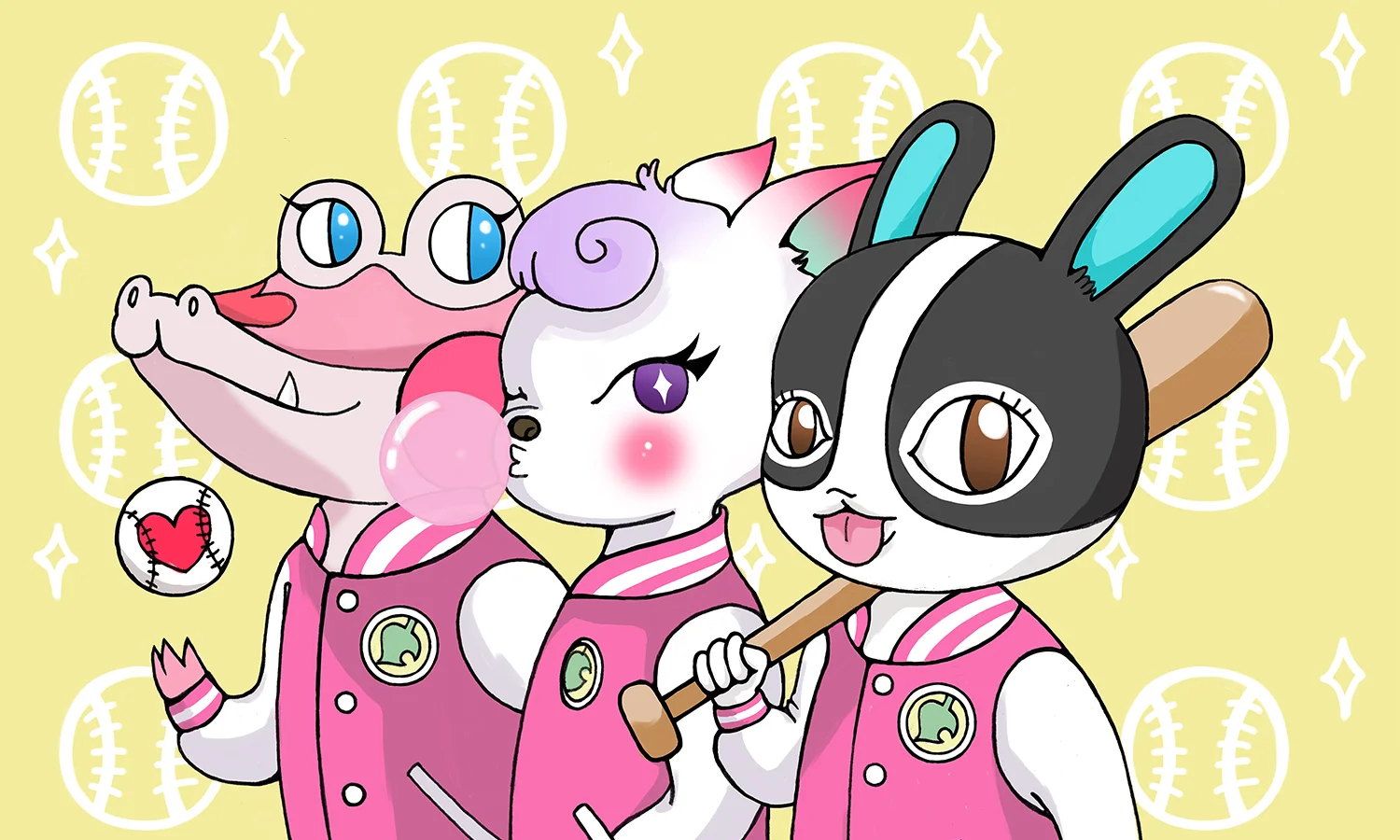 "Batter Up" - Animal Crossing Sports Zine September 2015