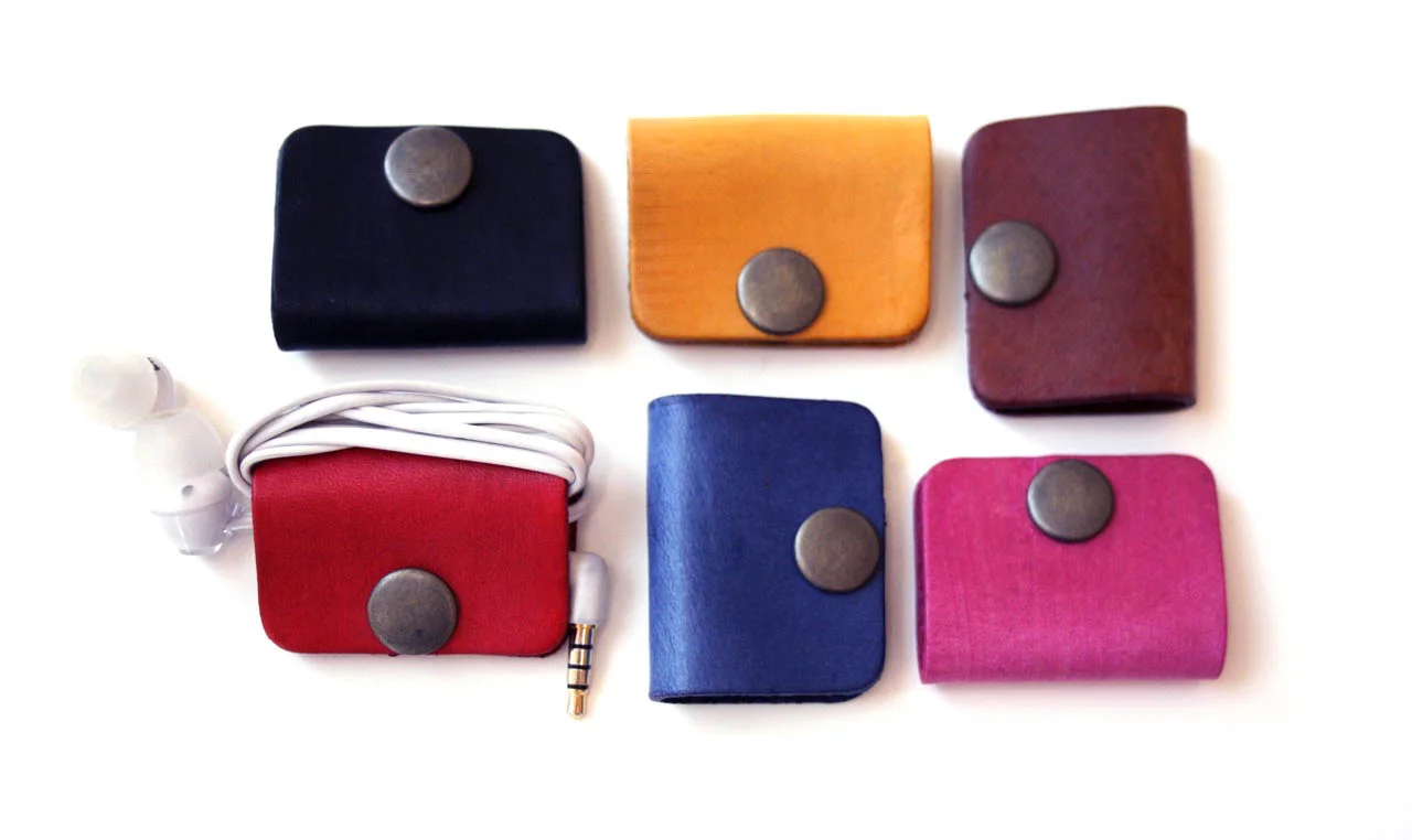 Earbud Case, leather