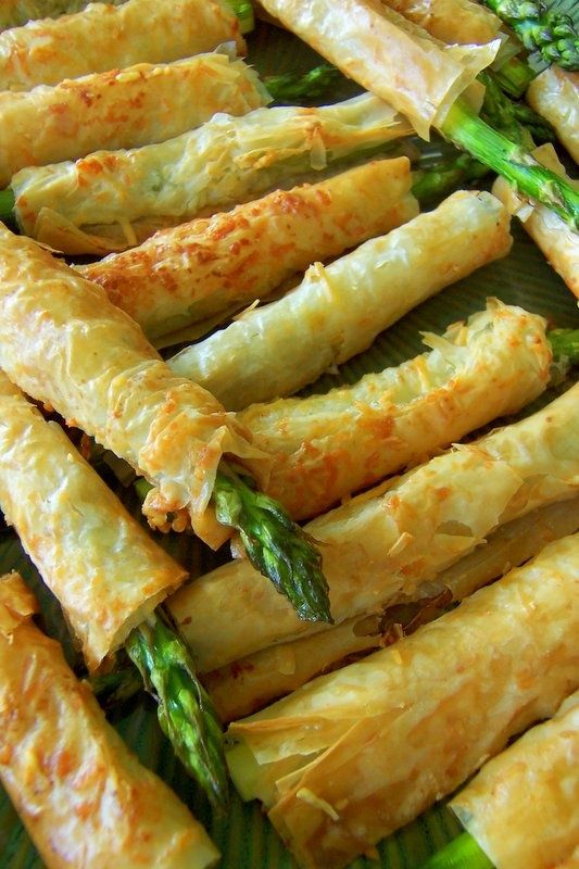 Asparagus wrapped in phyllo. Photo credit: The Gardening Cook