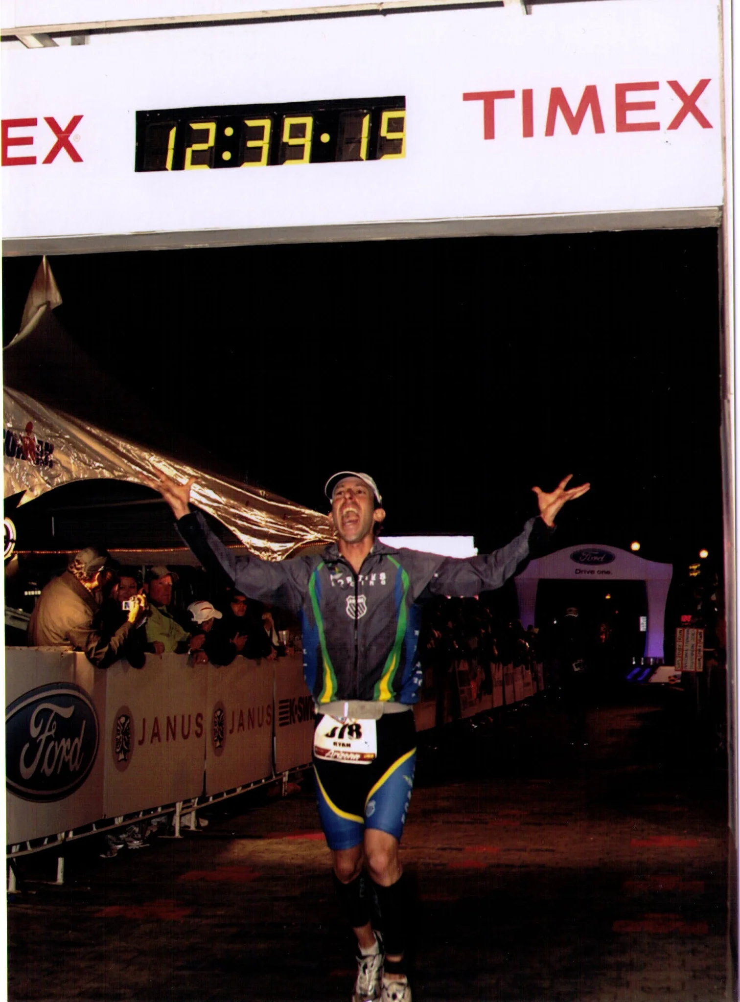 Crossing the line at my first Ironman, one of the best moments in my life.