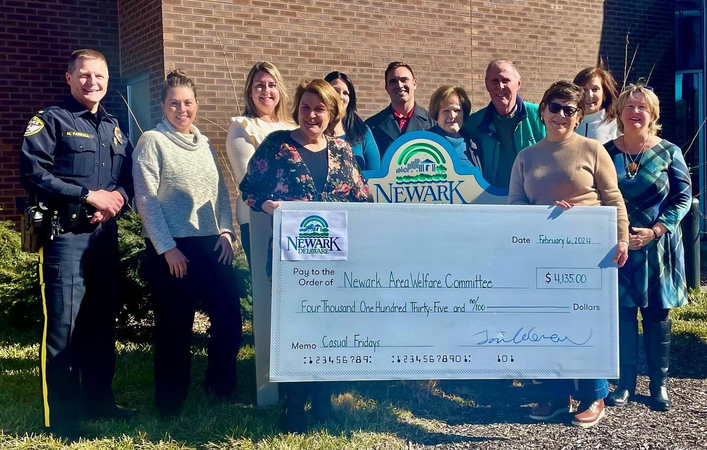 Thank you City of Newark for your continued support of the Newark Area Welfare Committee! #neighborshelpingneighbors #community