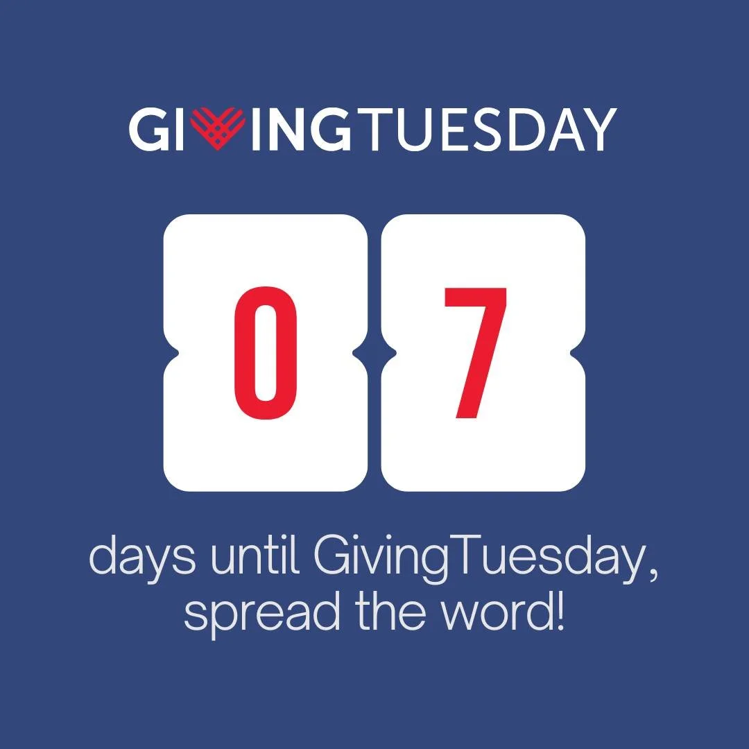 ONE WEEK until the largest day of giving! 

One Day. Huge Impact.