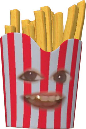 french fries with Jessica's face