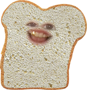 piece of bread with Jessica's face