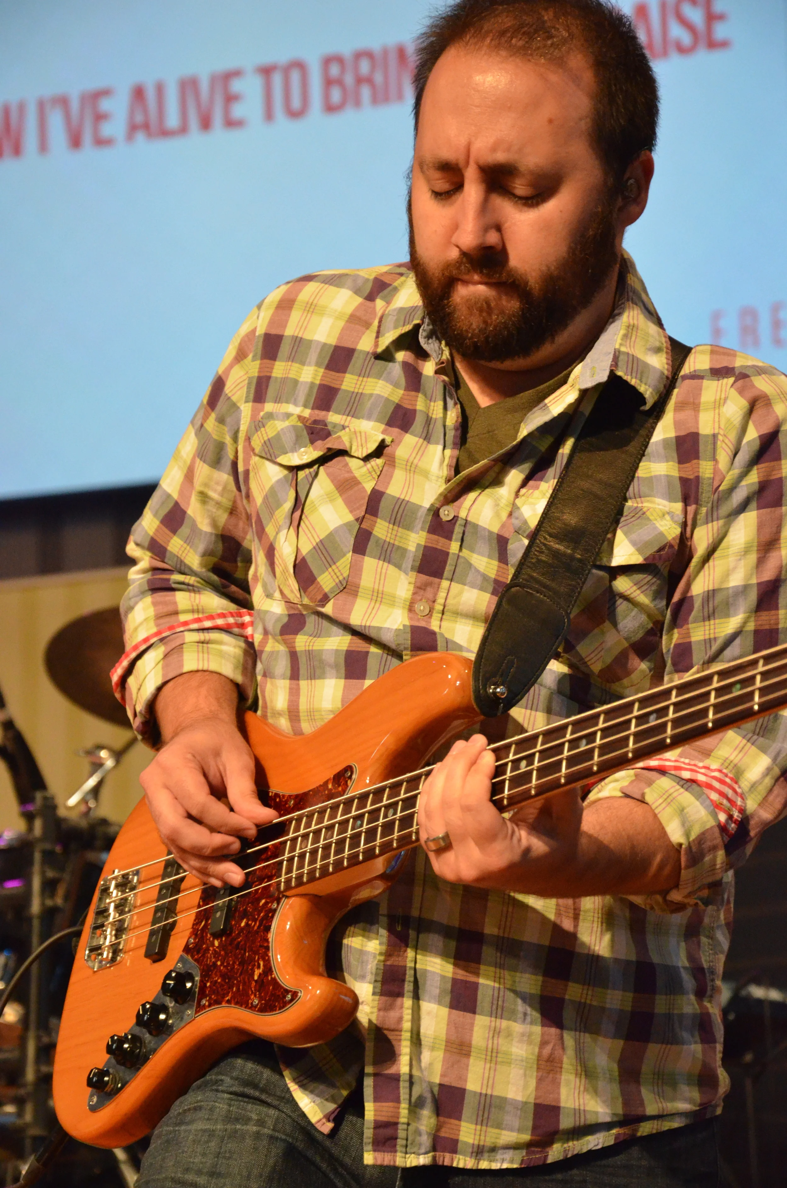 A band member leads attendees in worship at the TNG Conference held at First Baptist Spartanburg September 5-6.