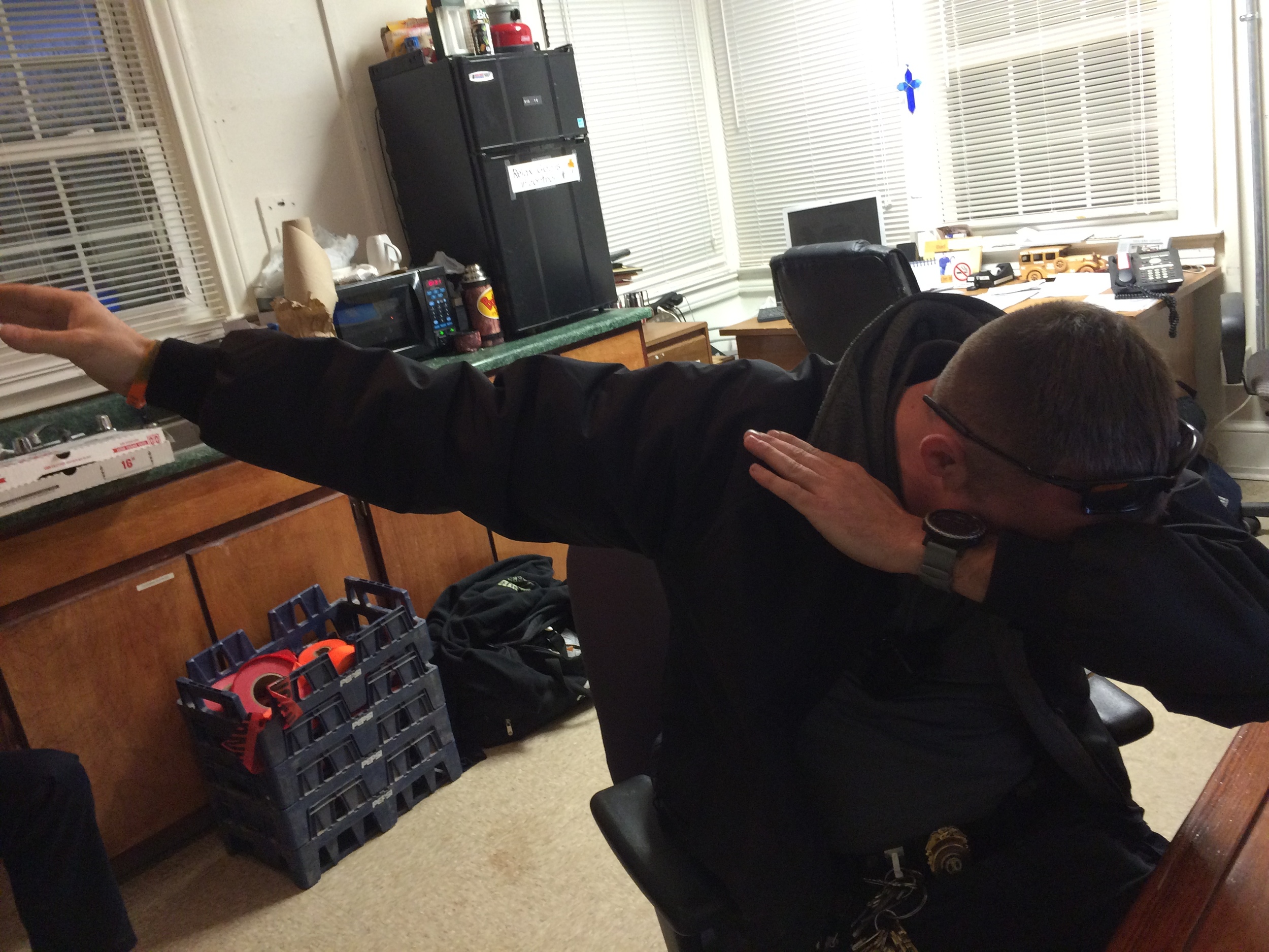 Corporal Wayne Craft poses the dab