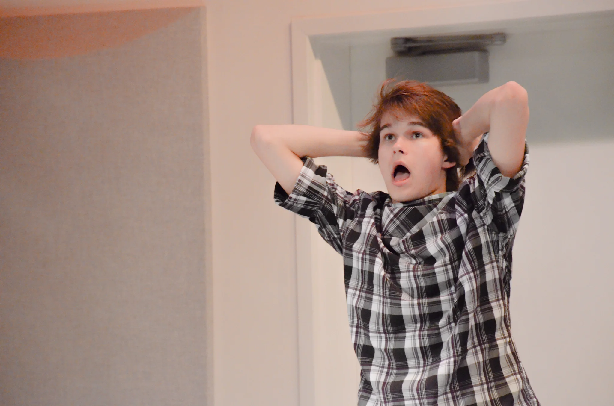 Evan Hamlin is so excited to show North Greenville what he has been working on all semester. 