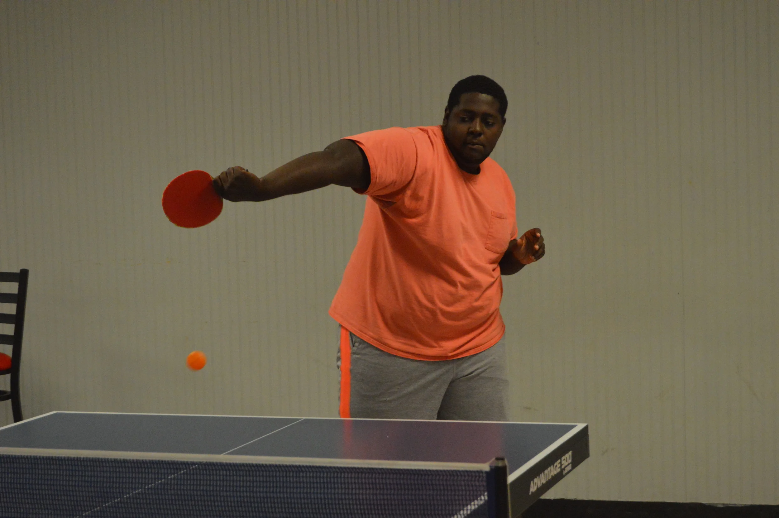 Shamark Anderson performs a spin shot.