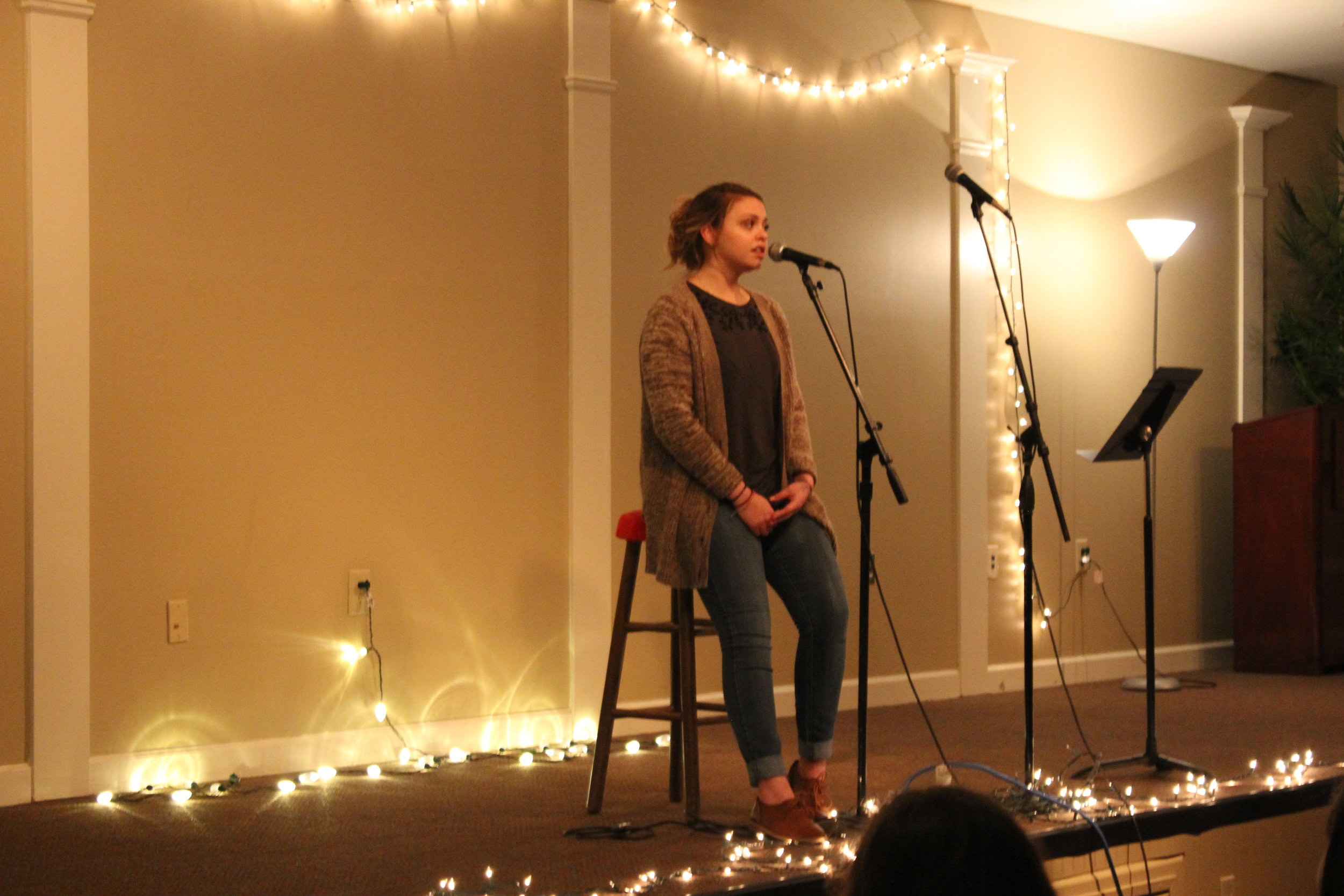 Morgan Stuart wonderfully preforms "Can't Help Falling in Love." 