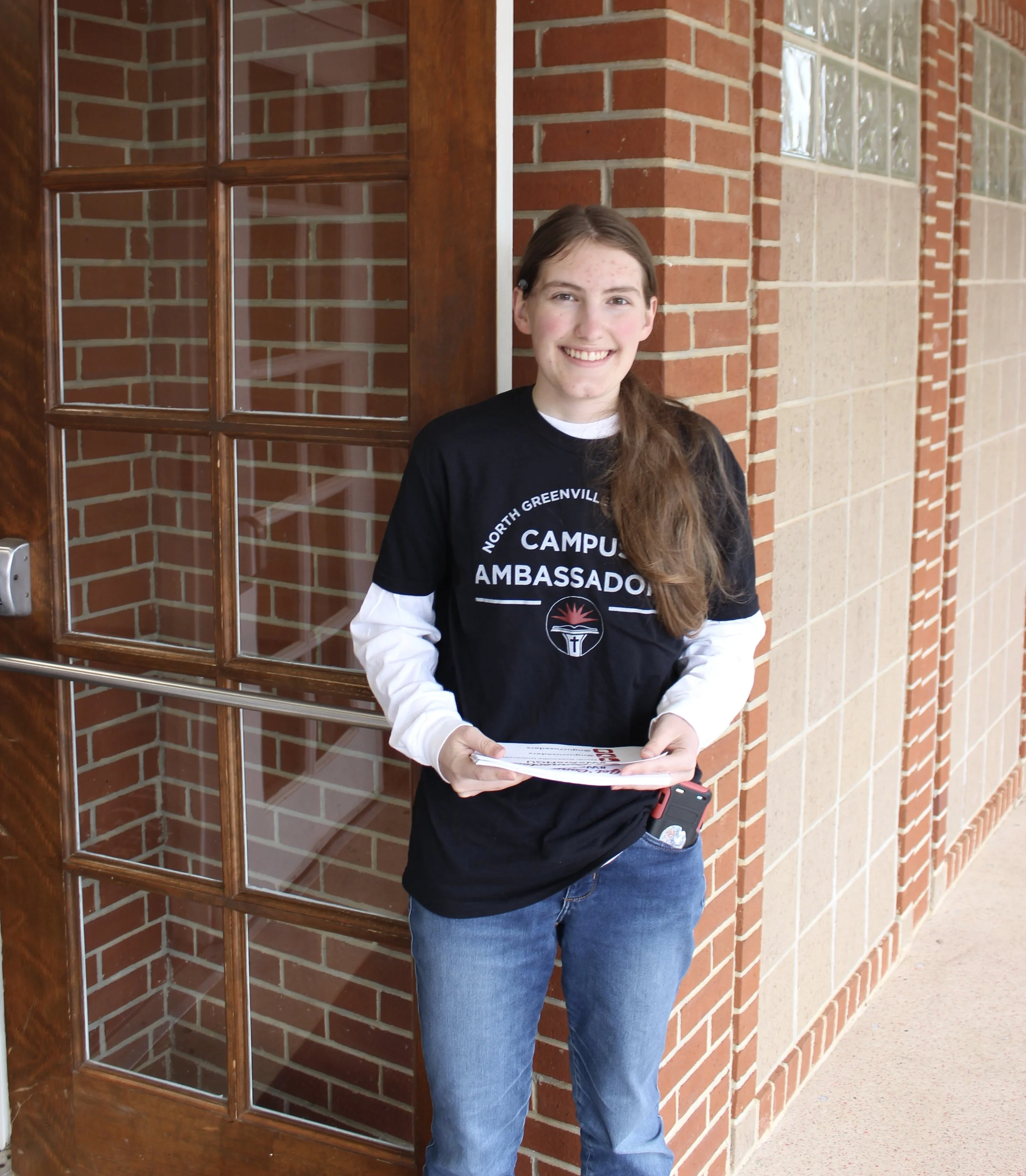 The open house was made a success through the hardworking and welcoming campus ambassadors such as Karley Conklin. 