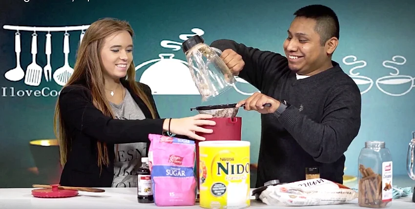 Source: NGU TV Bethany Lipscomb and Gaspar Mendez make horchata.