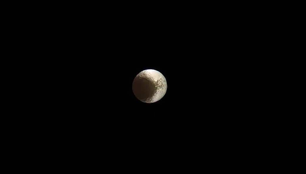 9. “Farewell to Lapetus” Given the nickname “Saturn’s yin-and-yang moon,” Lapetus appears strangely light on one side and dark on the other.