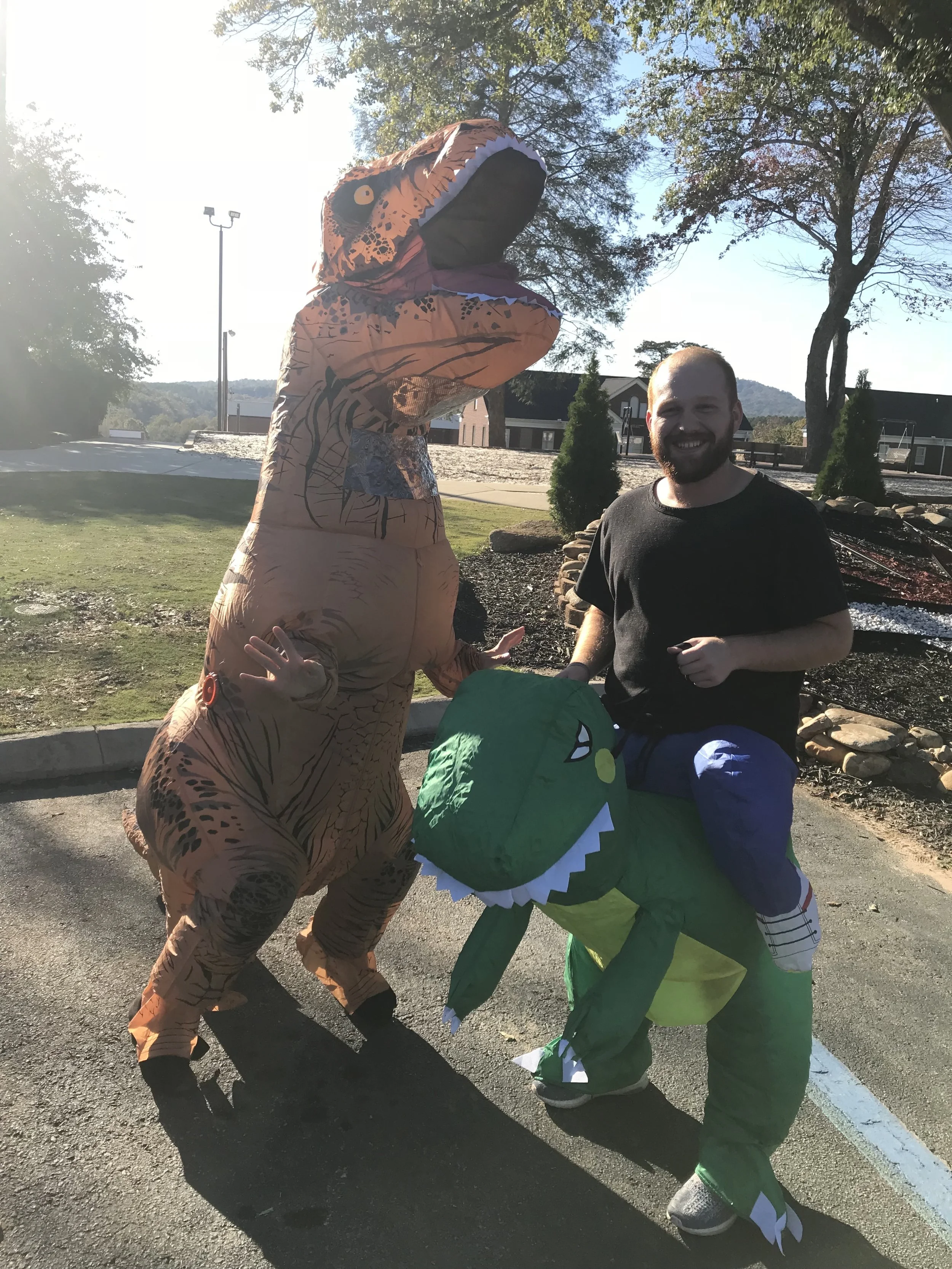 On occasion, Danny has the opportunity to meet a new dinosaur friend.