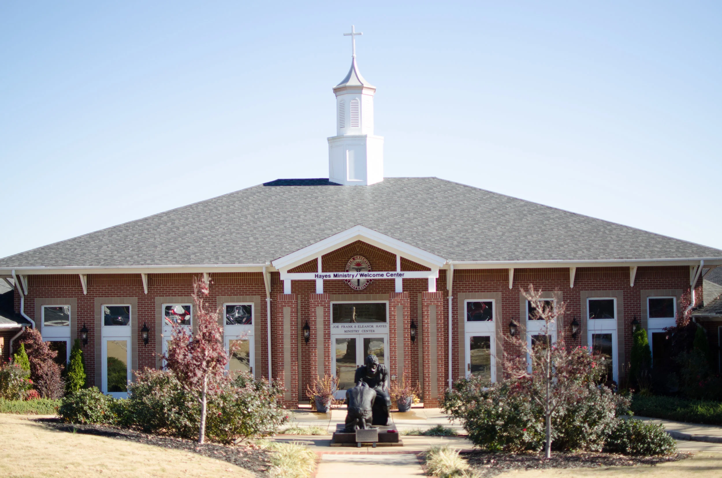 Hayes Ministry is the face of North Greenville University . It's the first building you see when entering campus and where the admissions office is located. You will also occasionally find events going on such as Coffee House and meetings. When you turn on to the main entrance of campus, drive up the hill and Hayes Ministry building will be the first building on the right.