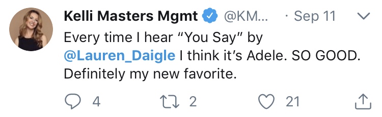 Shown on Kelli Masters’ Twitter