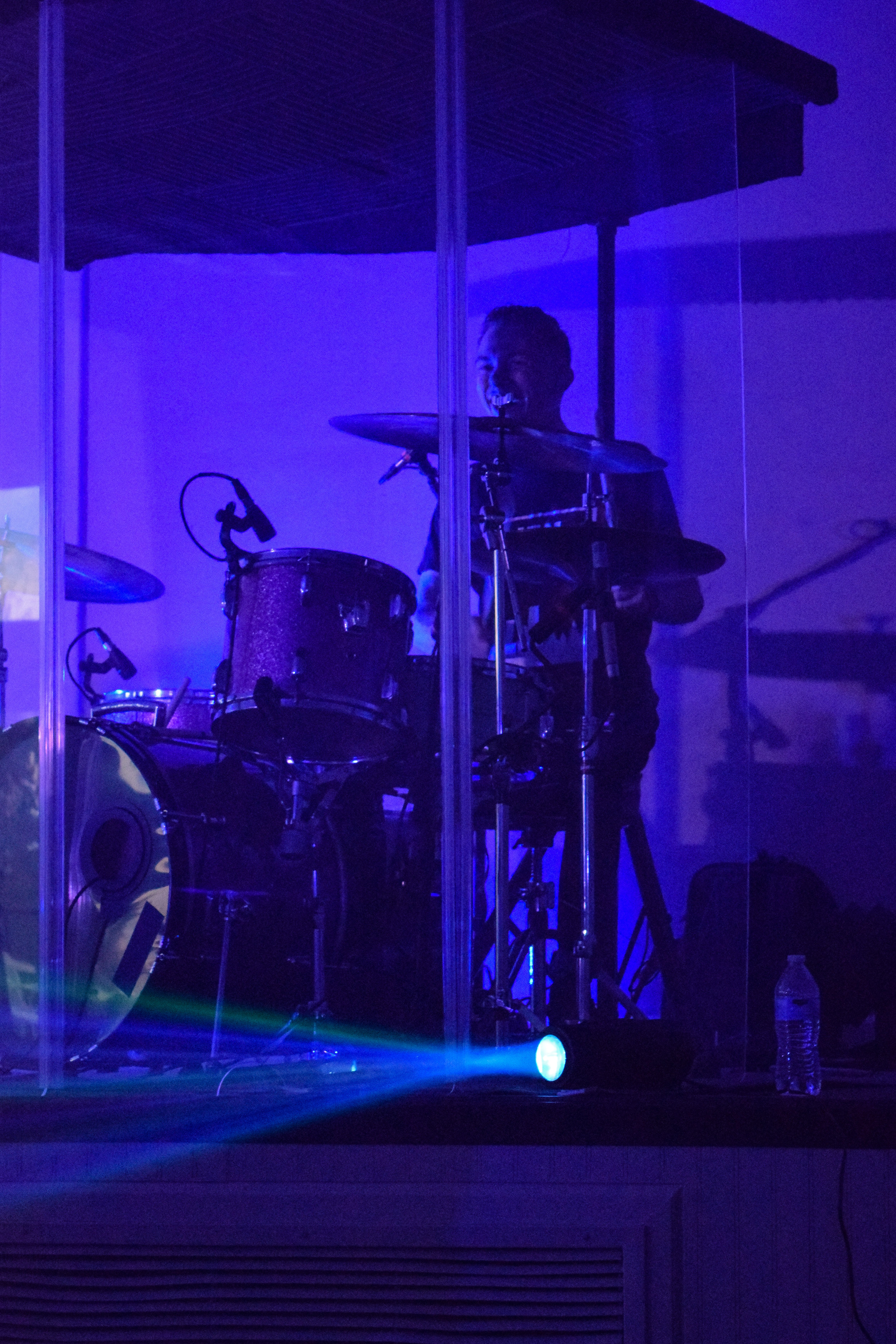 Drummer and NGU alumni, Shane Nelson, expresses his joy for playing the drums for the band.